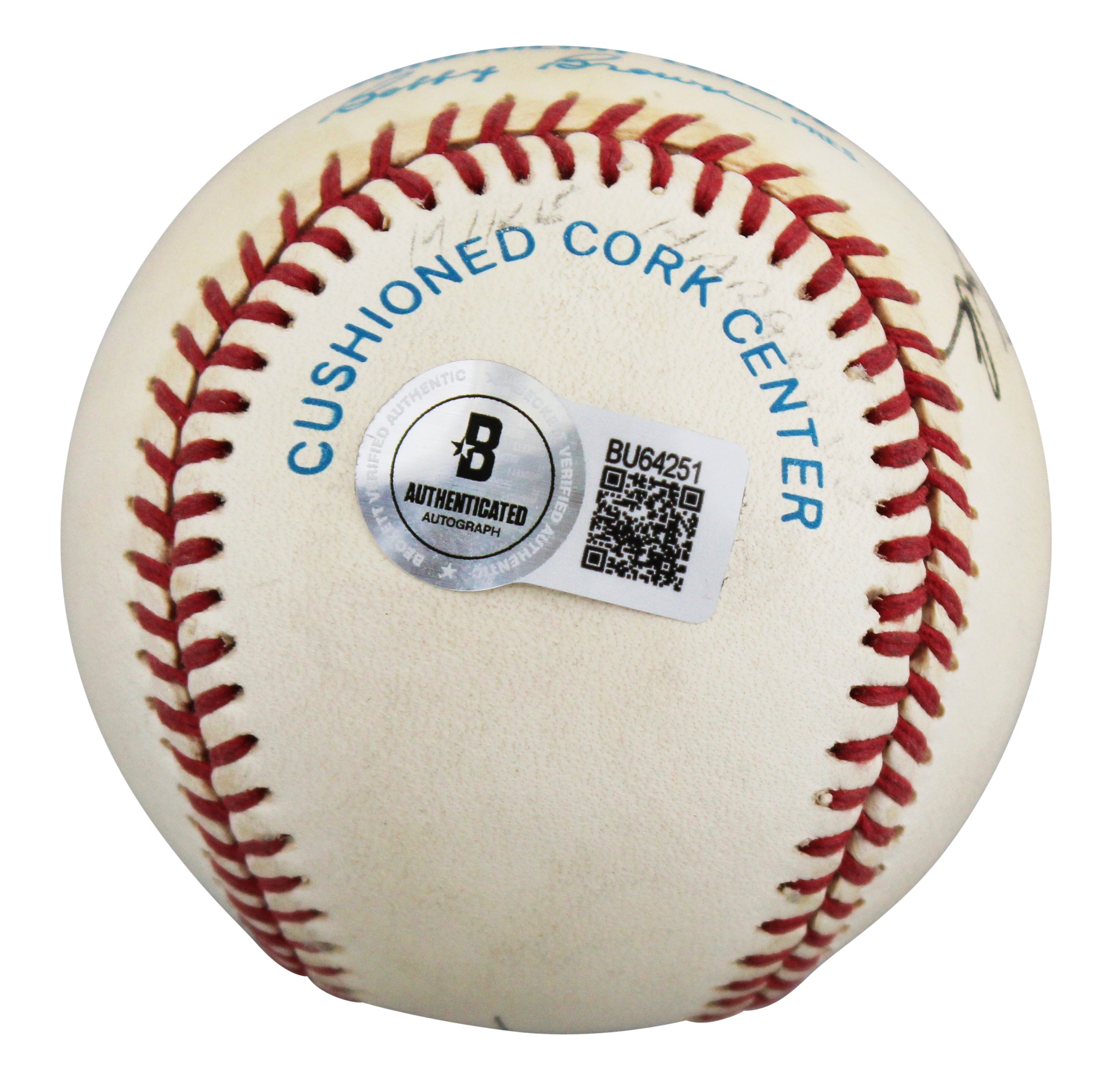 Mike Hargrove & Ron Clark Authentic Signed Bobby Brown OAL Baseball BAS #BU64251