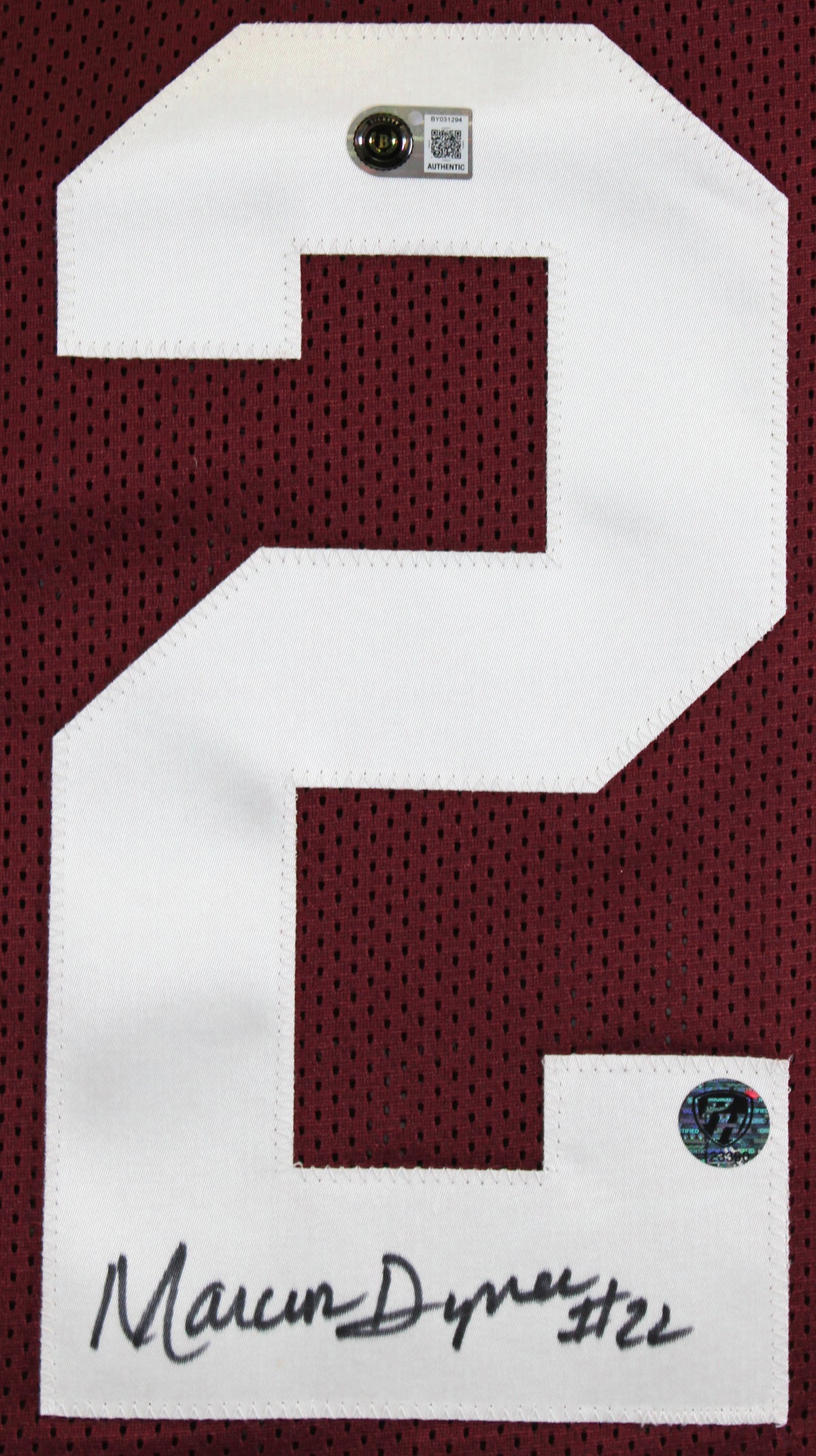 Oklahoma Marcus Dupree Authentic Signed Maroon Pro Style Jersey BAS #BY031294