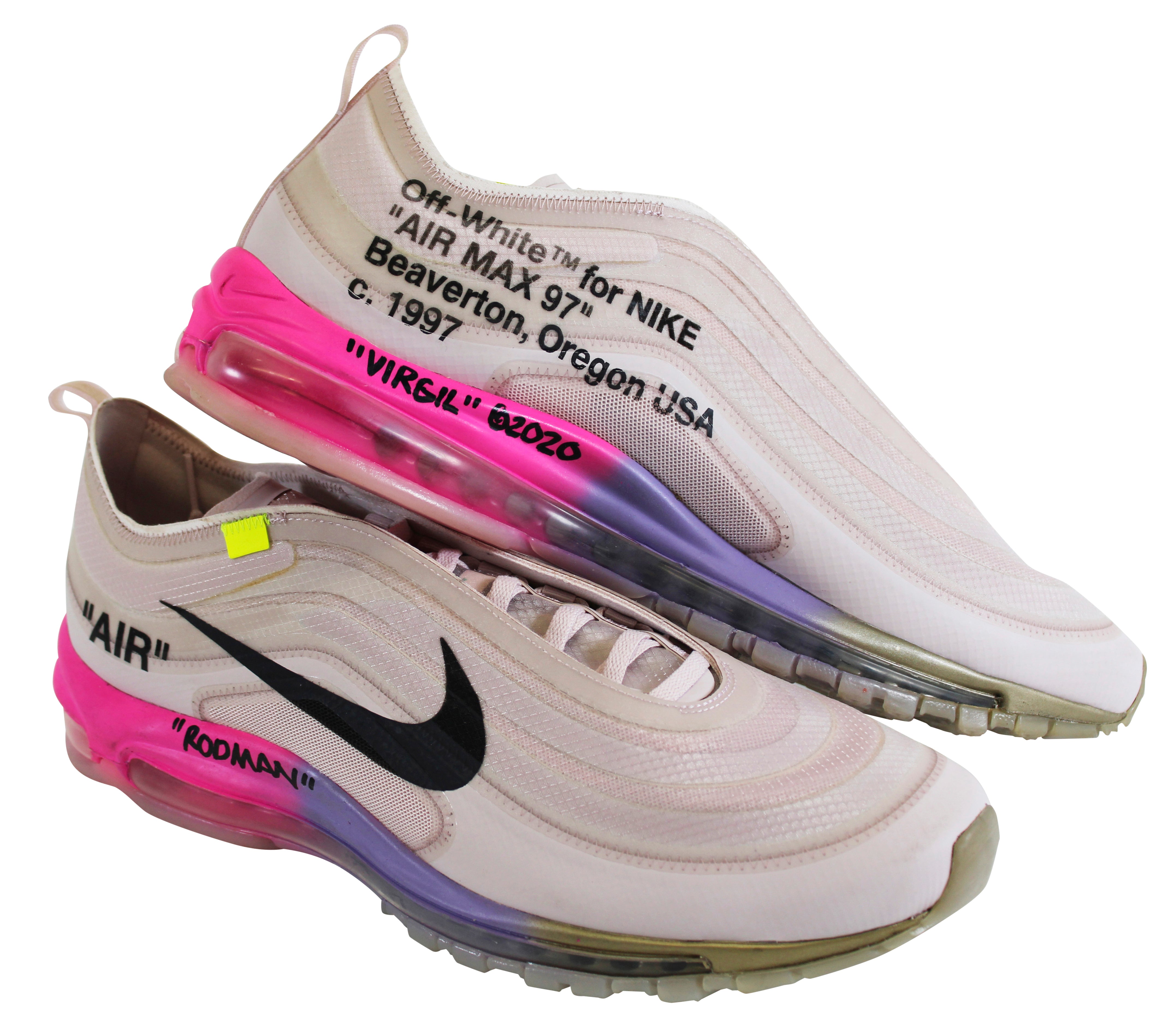 Virgil Abloh Signed 2018 Nike Air Max 97 Elemental Rose Serena Queen Shoes BAS