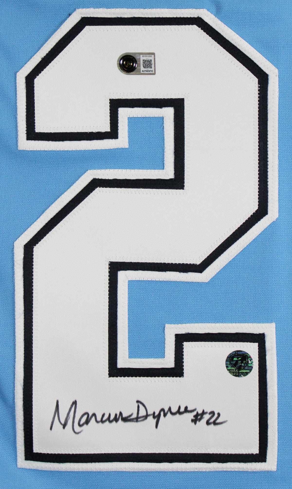 Breakers Marcus Dupree Signed Light Blue Pro Style Jersey BAS #BY031293