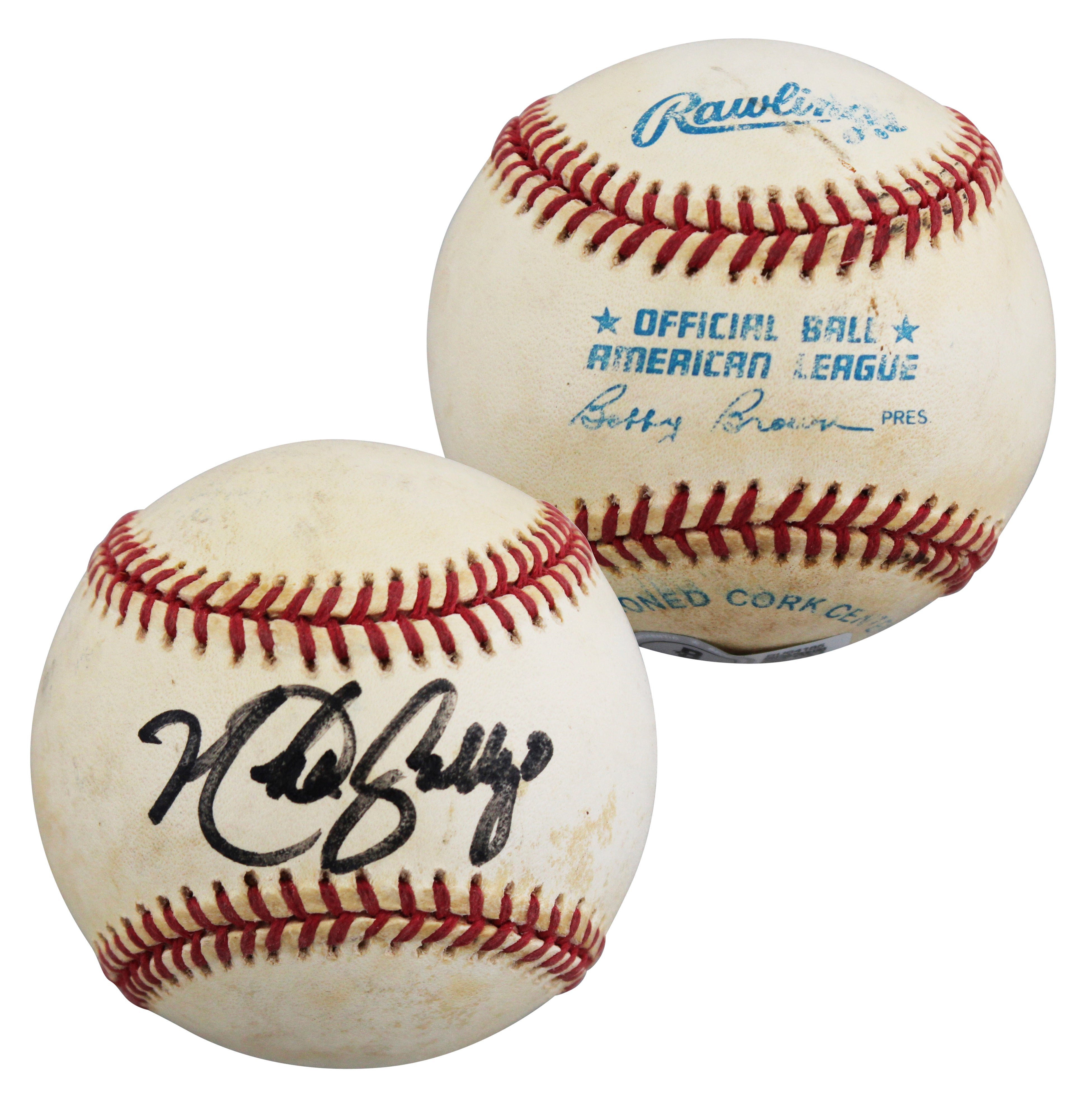 Athletics Mike Gallego Authentic Signed Bobby Brown OAL Baseball BAS #BU64185