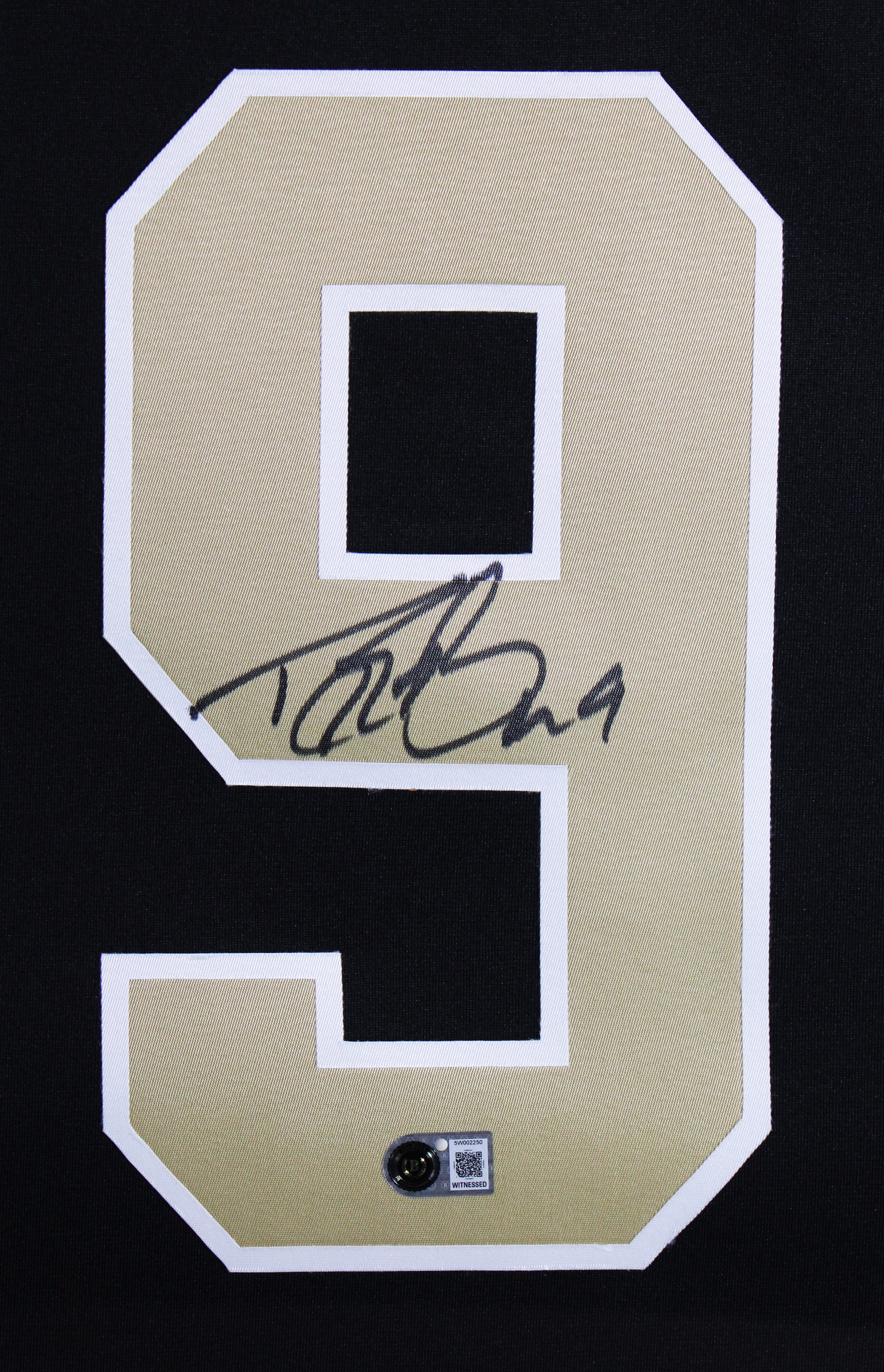 Saints Drew Brees Signed Black Nike Limited Framed Jersey BAS Witnessed