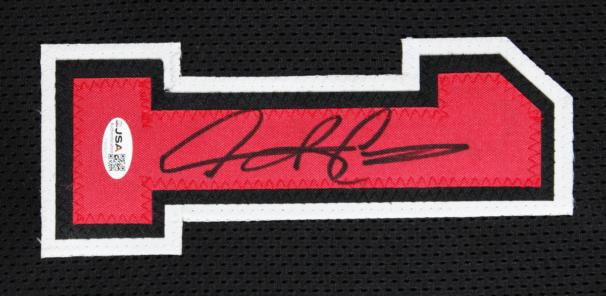 Dennis Rodman Authentic Signed Black Pro Style Framed Jersey Autographed JSA
