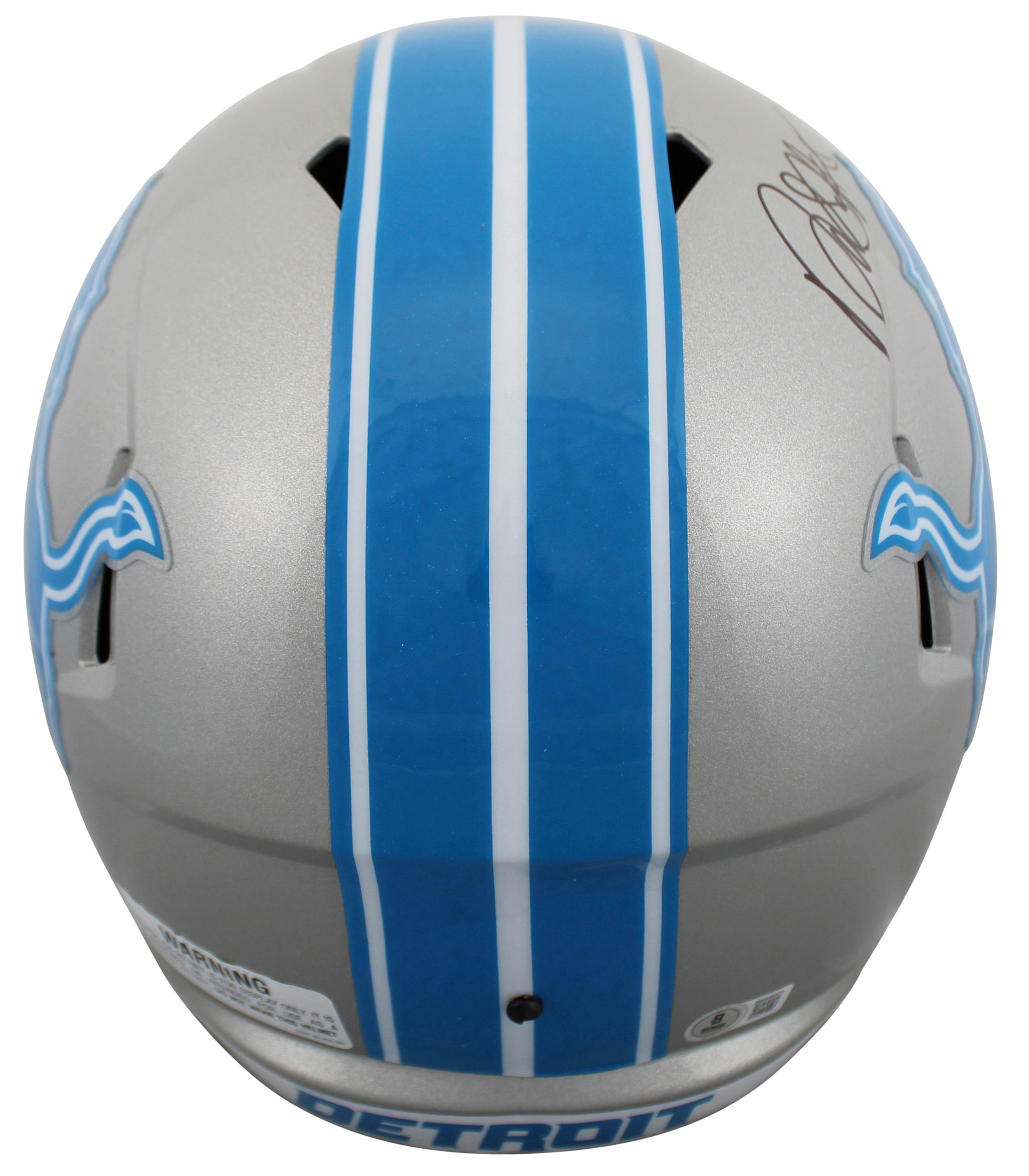 Lions David Montgomery Signed 2024 Full Size Speed Rep Helmet W/ Case BAS Wit