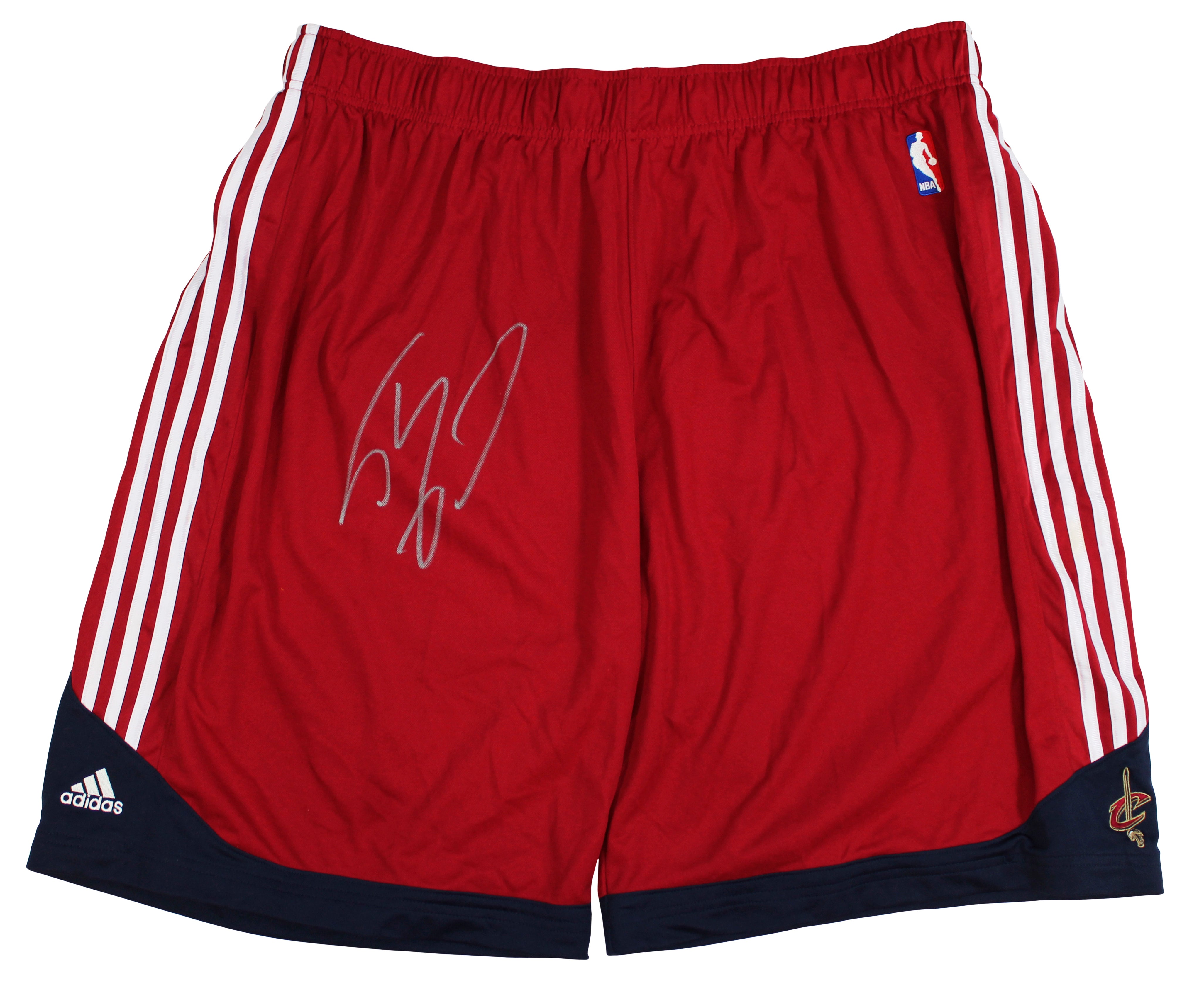 Cavaliers Shaquille O'Neal Signed Red Adidas Practice Shorts BAS Wit #2W958082