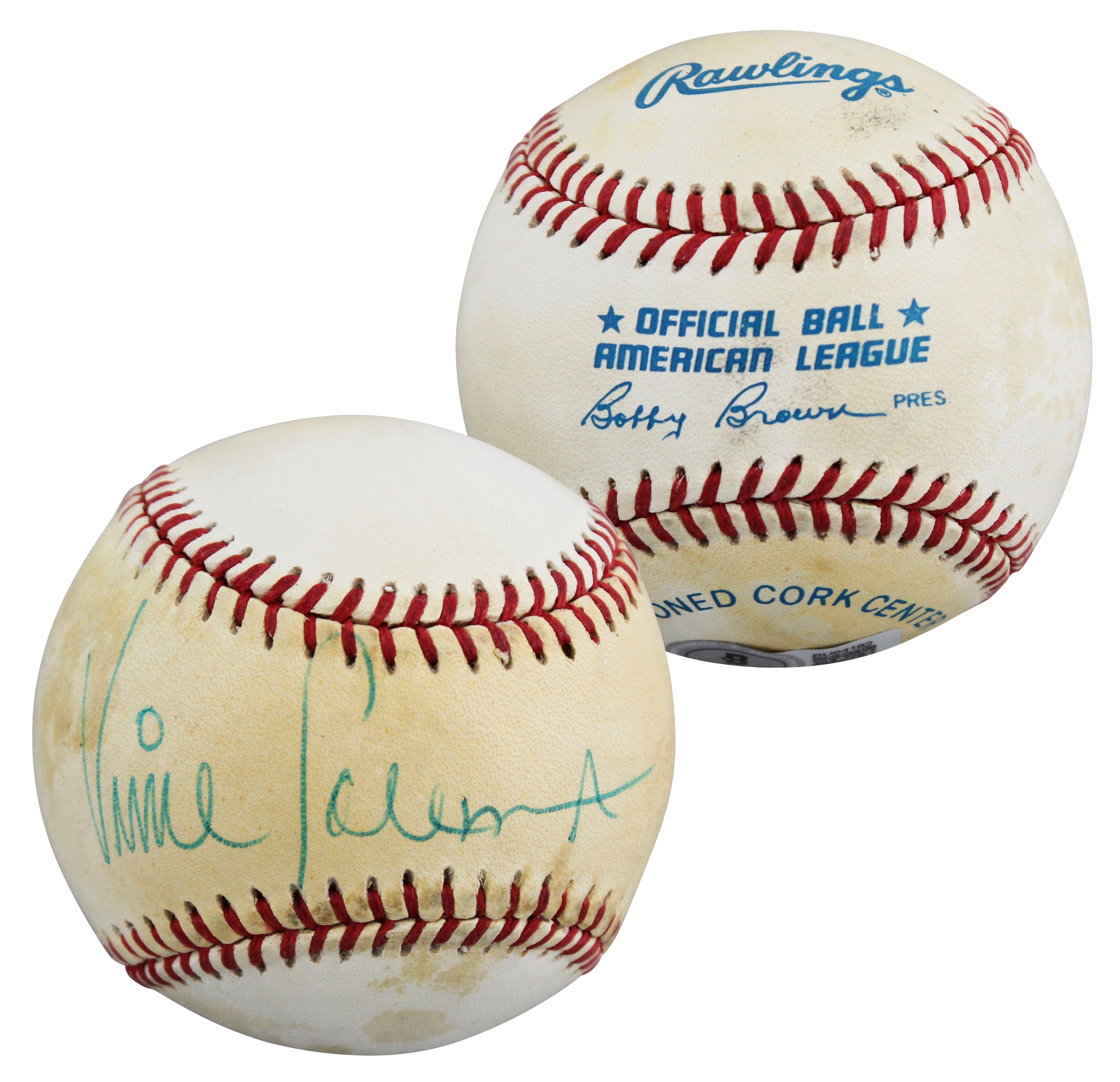 Cardinals Vince Coleman Authentic Signed Bobby Brown OAL Baseball BAS #BU64182