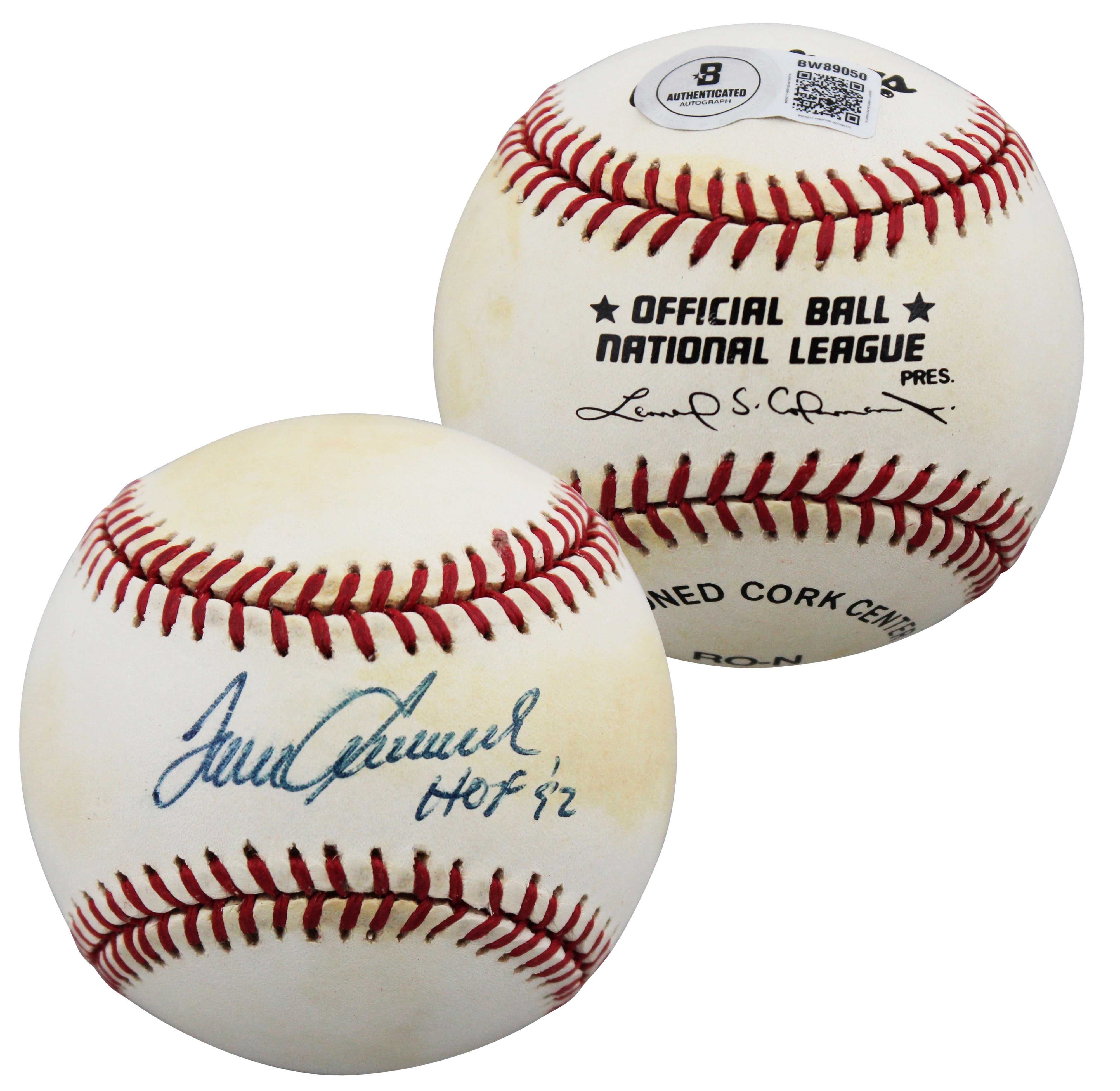 Mets Tom Seaver "HOF 92" Authentic Signed Coleman ONL Baseball BAS #BW89050