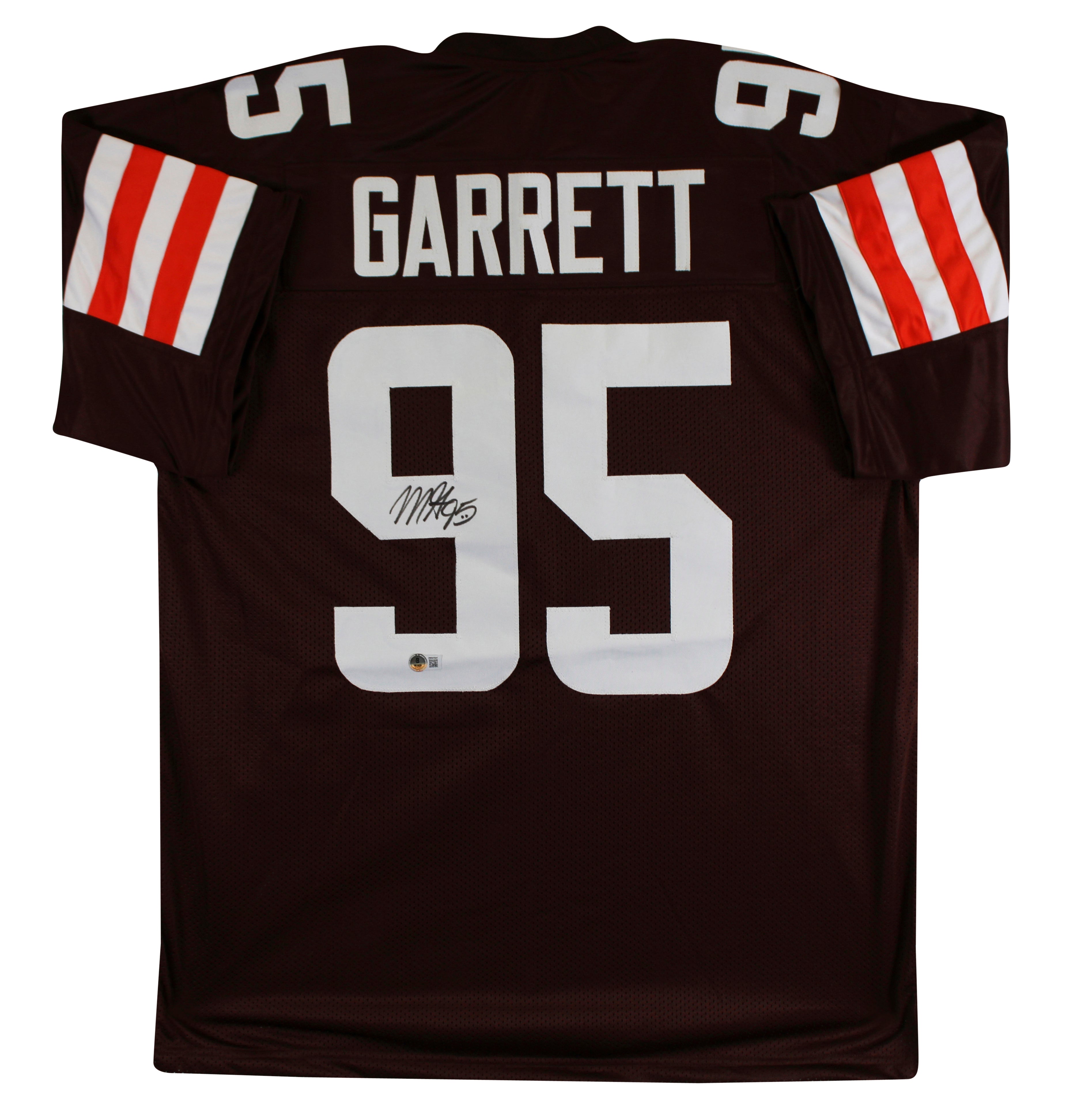 Myles Garrett Authentic Signed Brown Pro Style Jersey Autographed BAS Witnessed