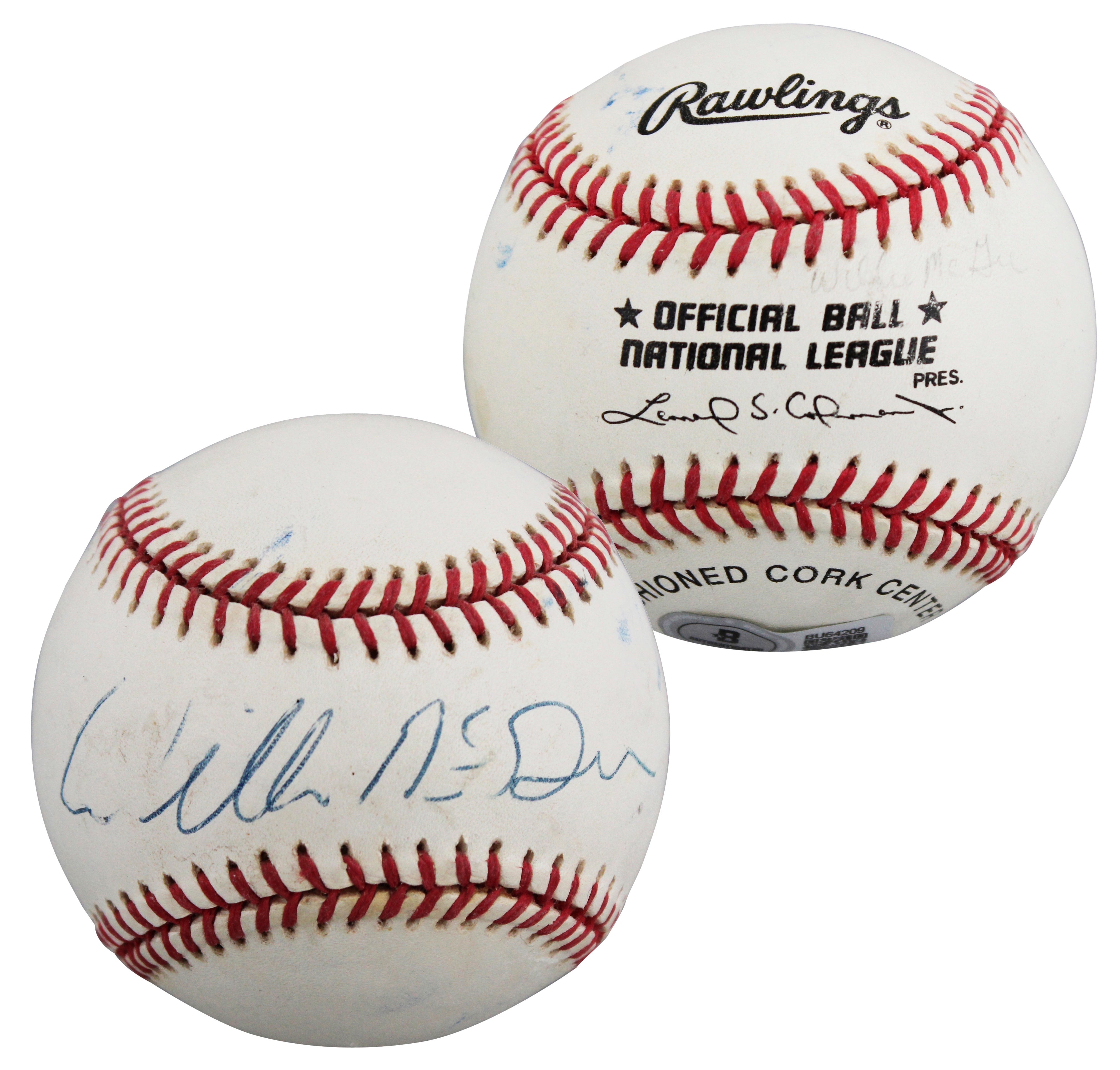 Cardinals Willie McGee Authentic Signed Coleman ONL Baseball BAS #BU64209