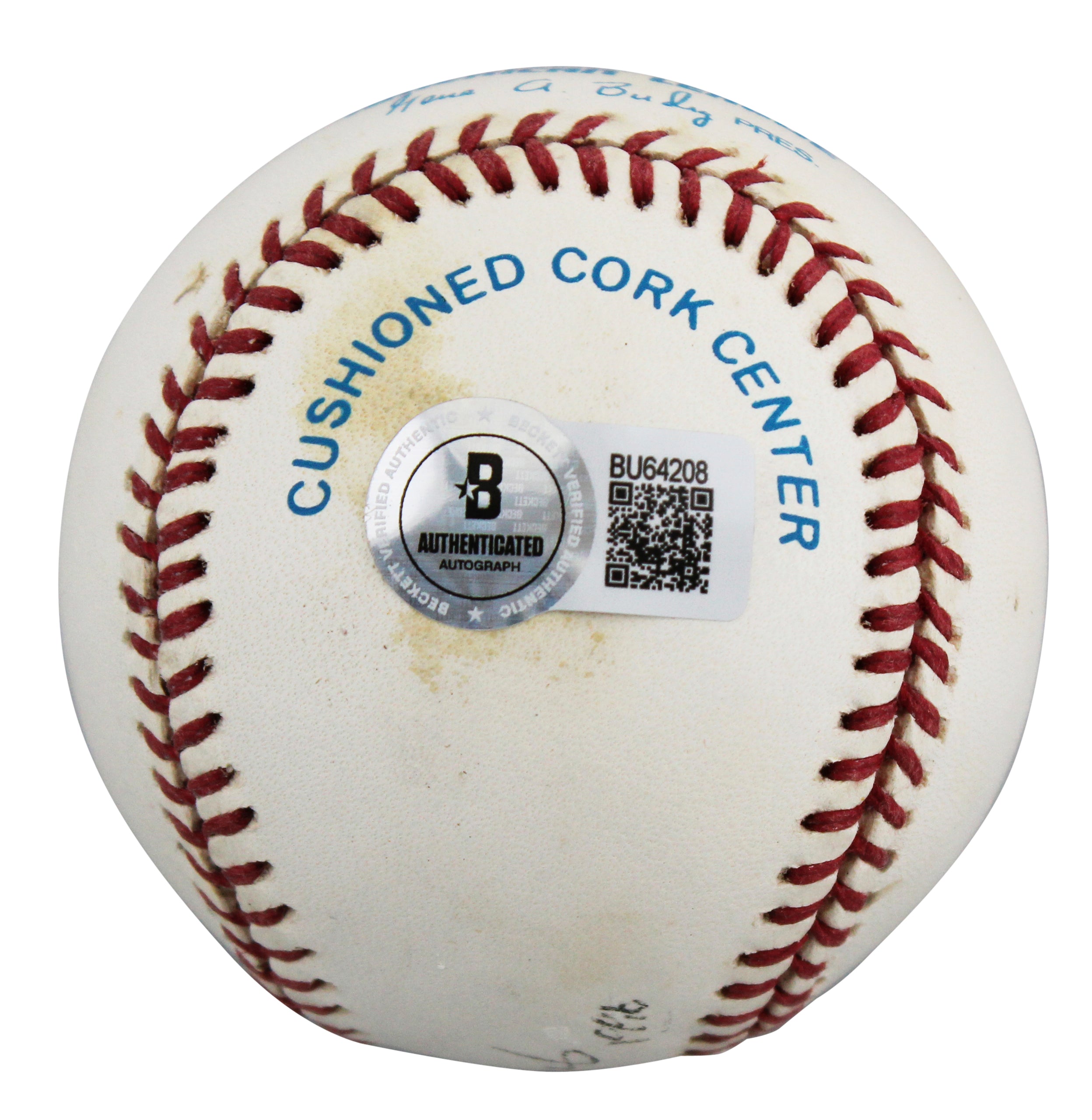 Red Sox Dwight Evans Authentic Signed Gene Budig OAL Baseball BAS #BU64208