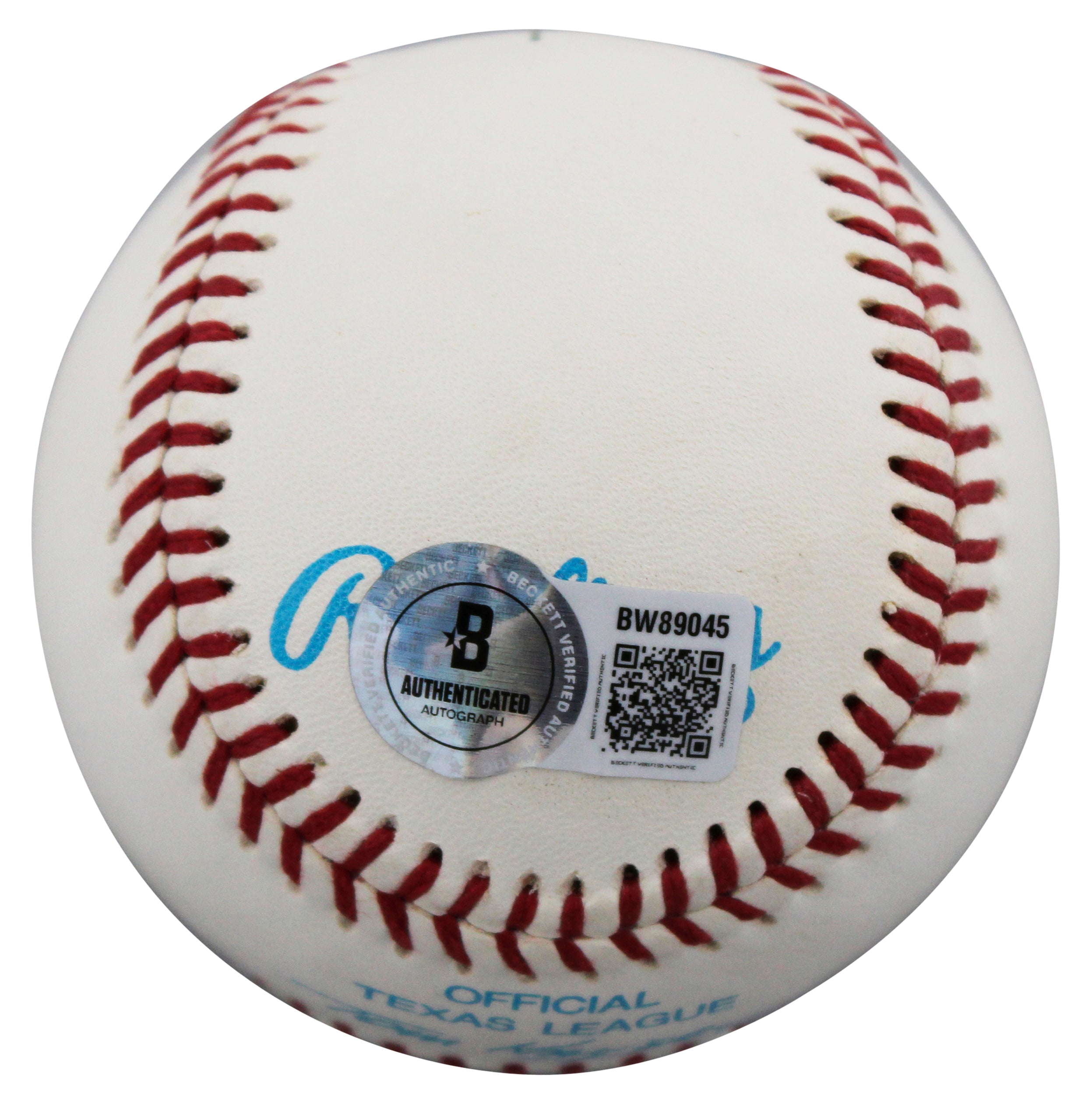 Athletics Rollie Fingers Signed Official Texas League Baseball BAS #BW89045