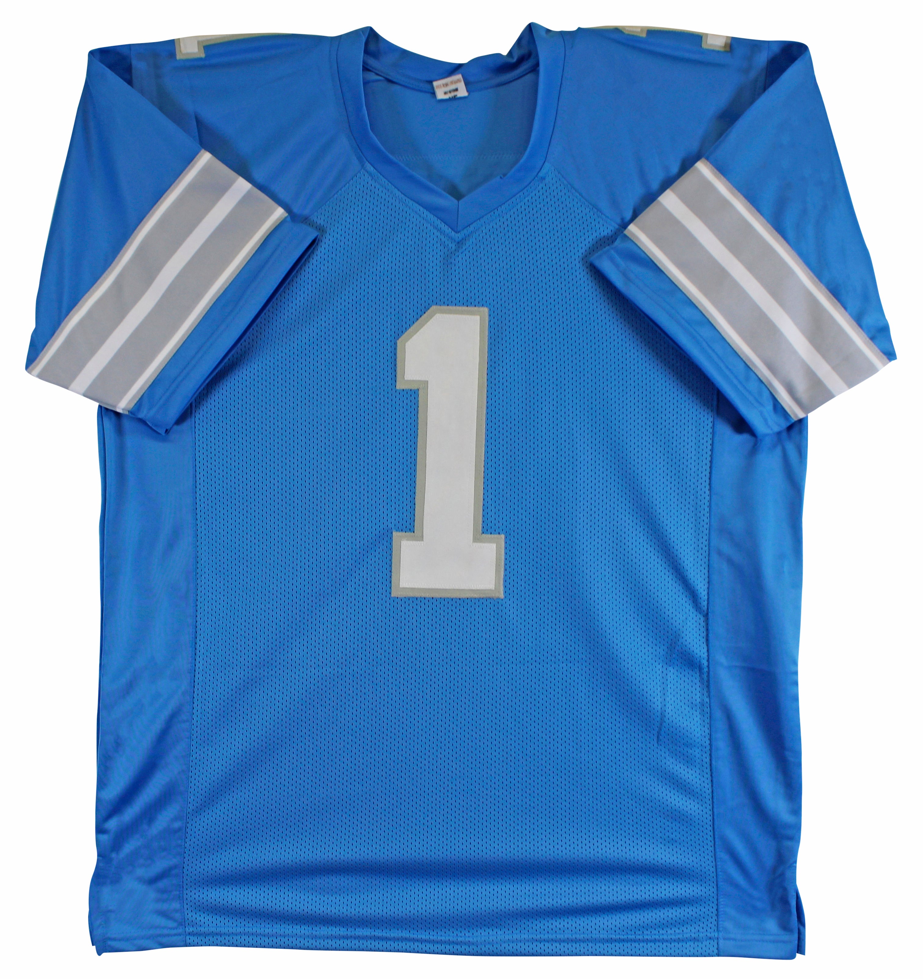 Jameson Williams Authentic Signed Blue Pro Style Jersey BAS Witnessed 3