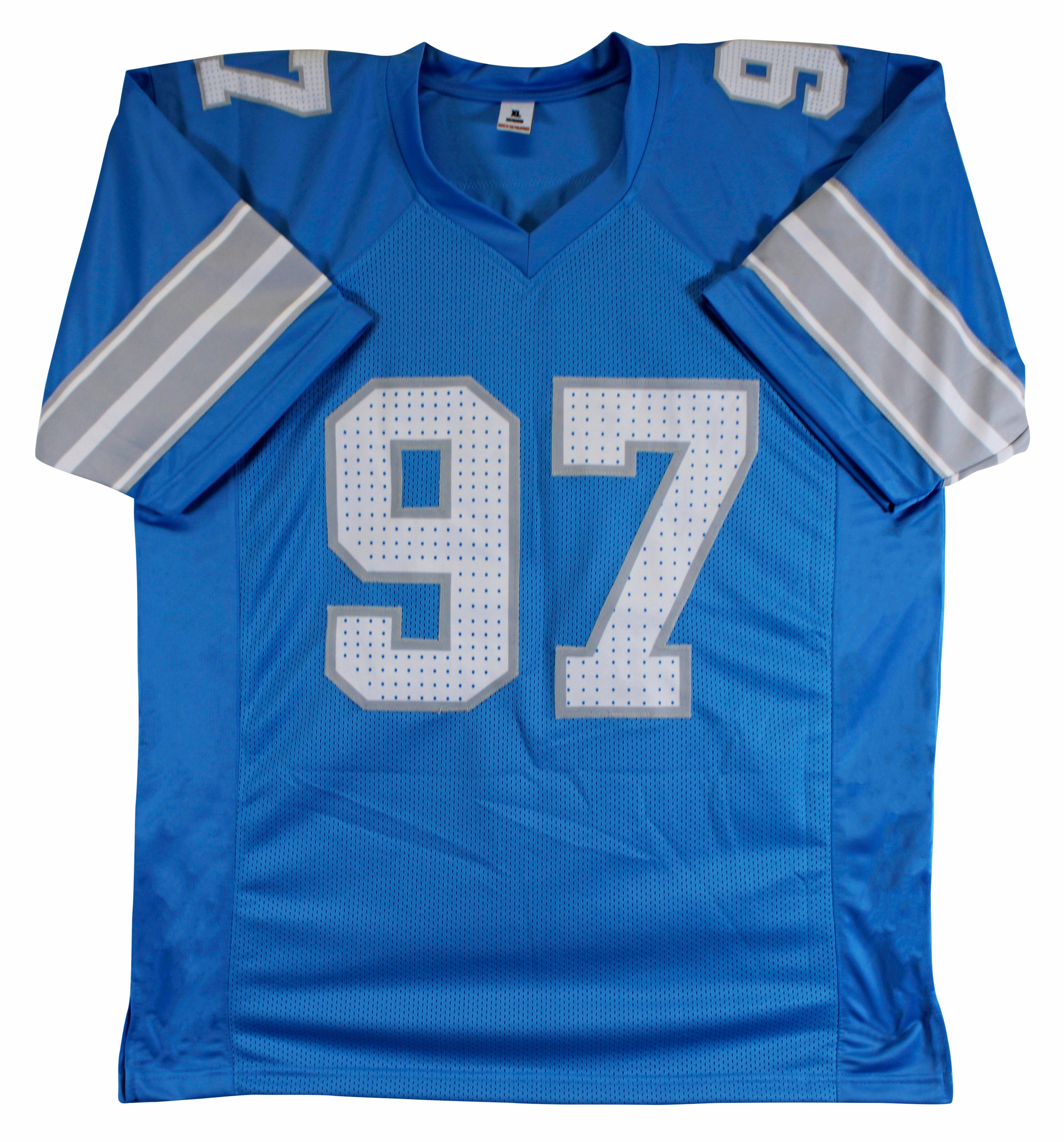Aidan Hutchinson Authentic Signed Blue Pro Style Jersey BAS Witnessed 2