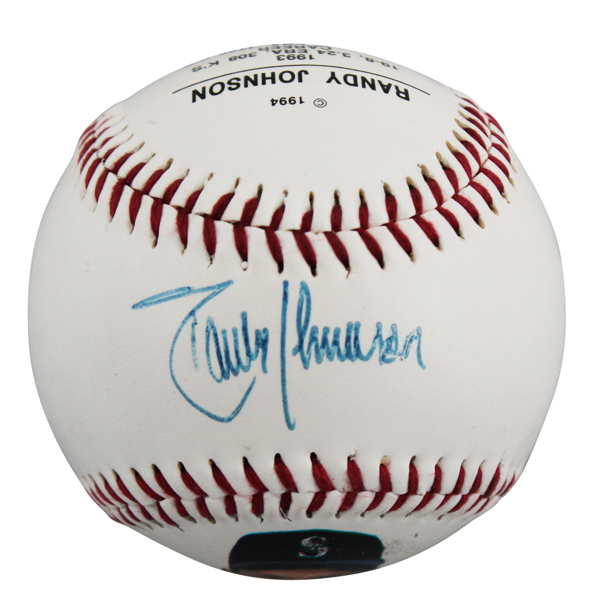 Mariners Randy Johnson Authentic Signed Fotoball Logo Baseball BAS #BU64189