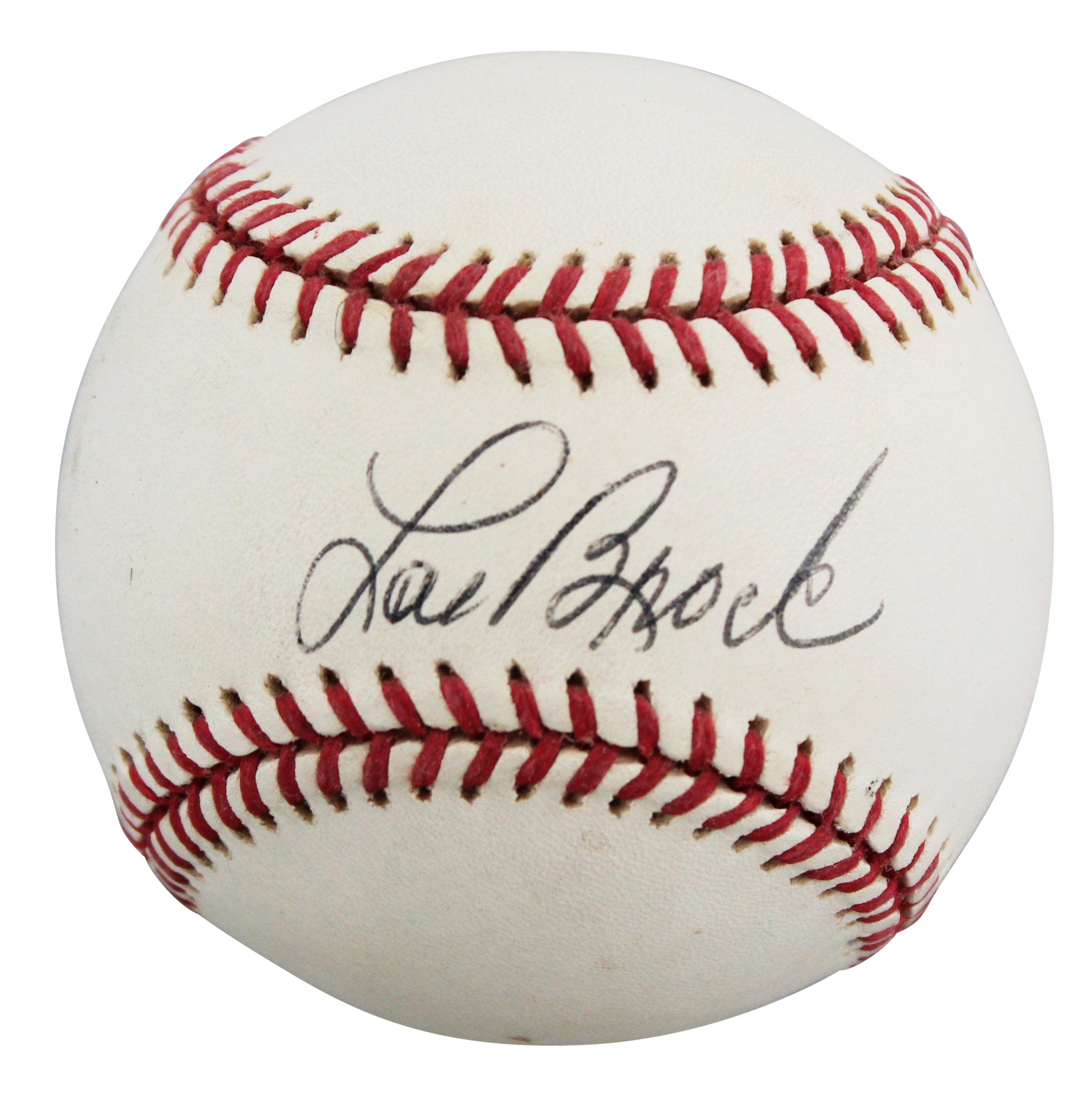 Cardinals Lou Brock Authentic Signed Leonard Coleman ONL Baseball BAS #BU64194