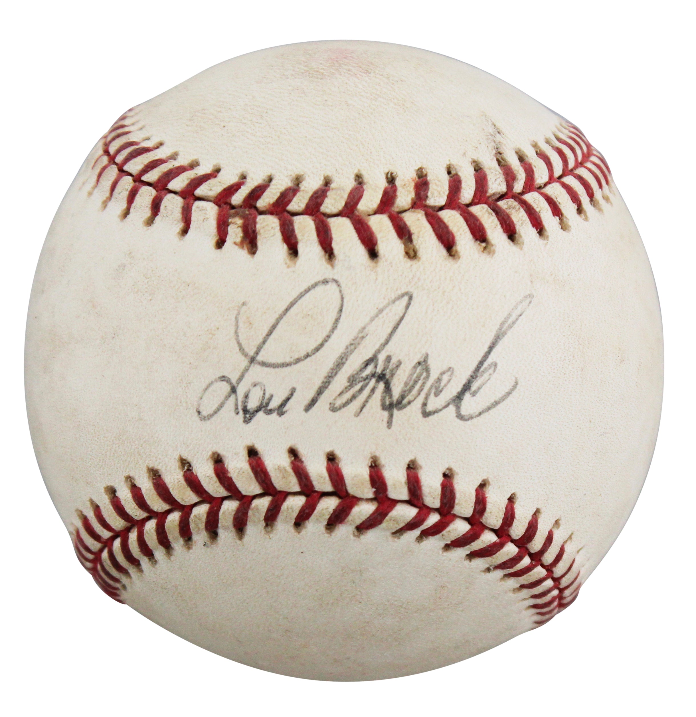 Cardinals Lou Brock Authentic Signed Leonard Coleman ONL Baseball BAS #BU64195