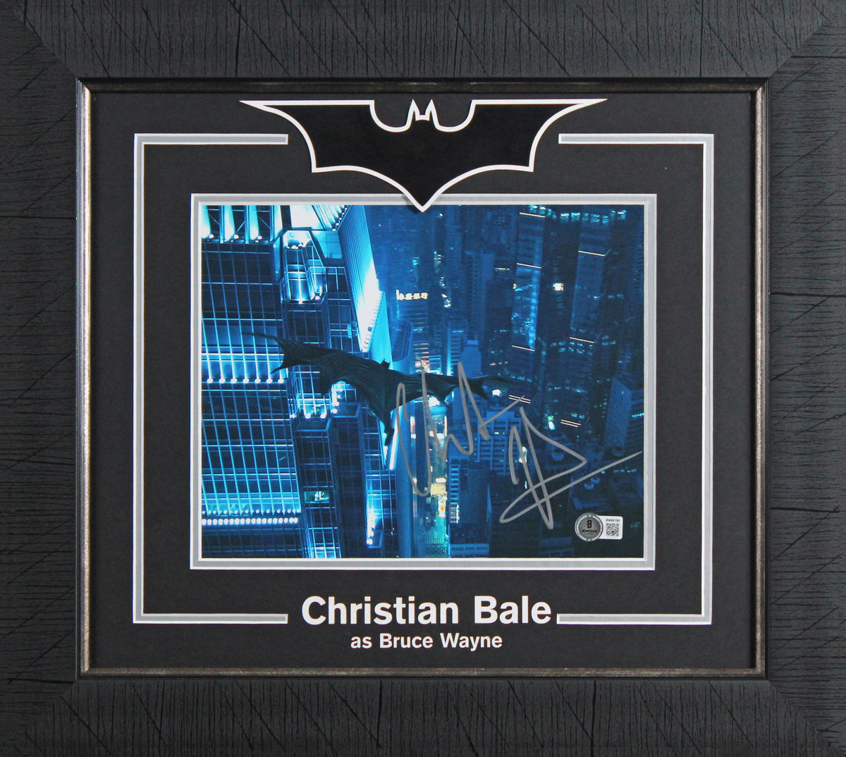 Christian Bale Batman The Dark Knight Signed 8x10 Framed Photo BAS #BW66104
