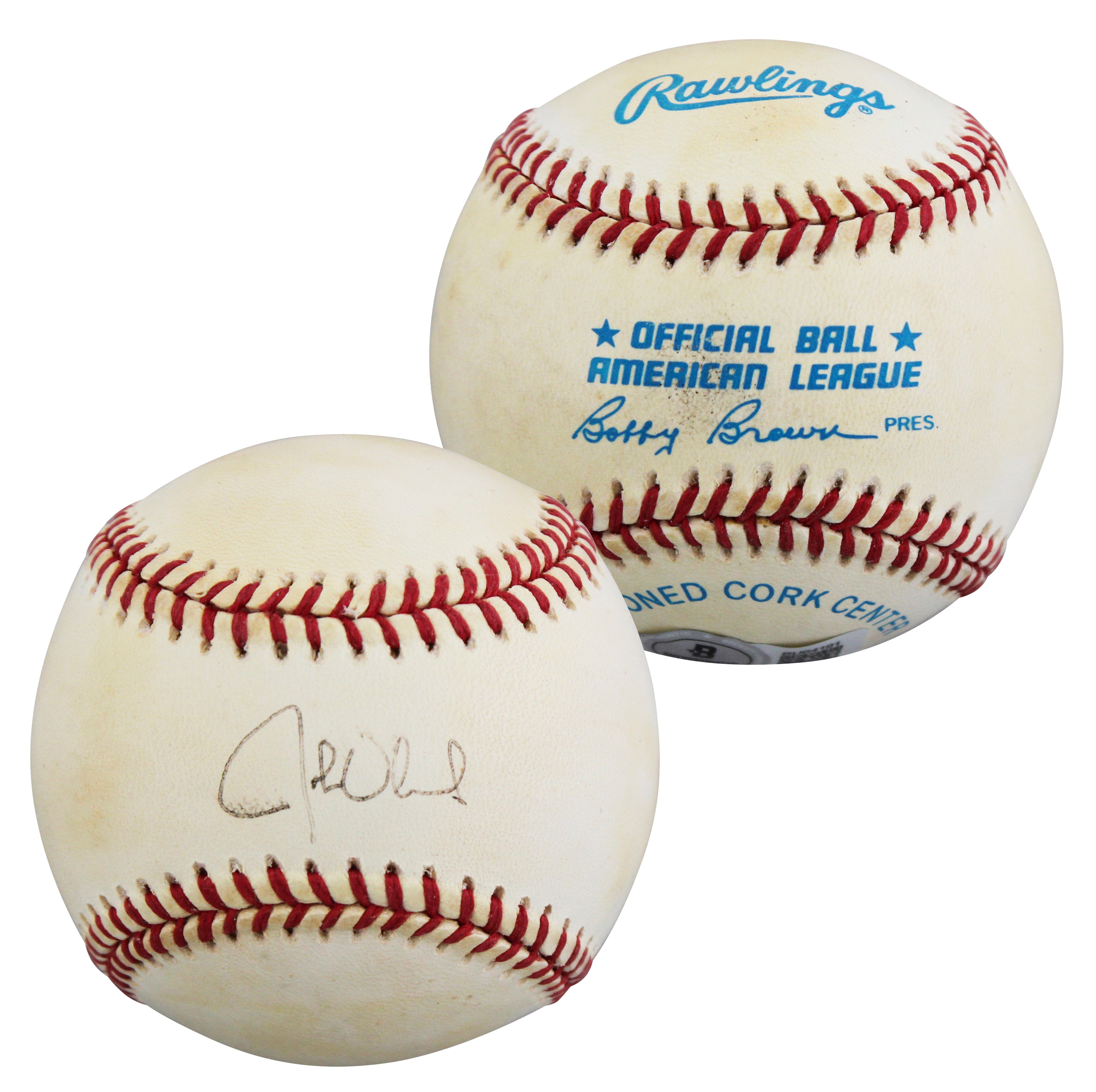 Blue Jays John Olerud Authentic Signed Bobby Brown OAL Baseball BAS #BU64191