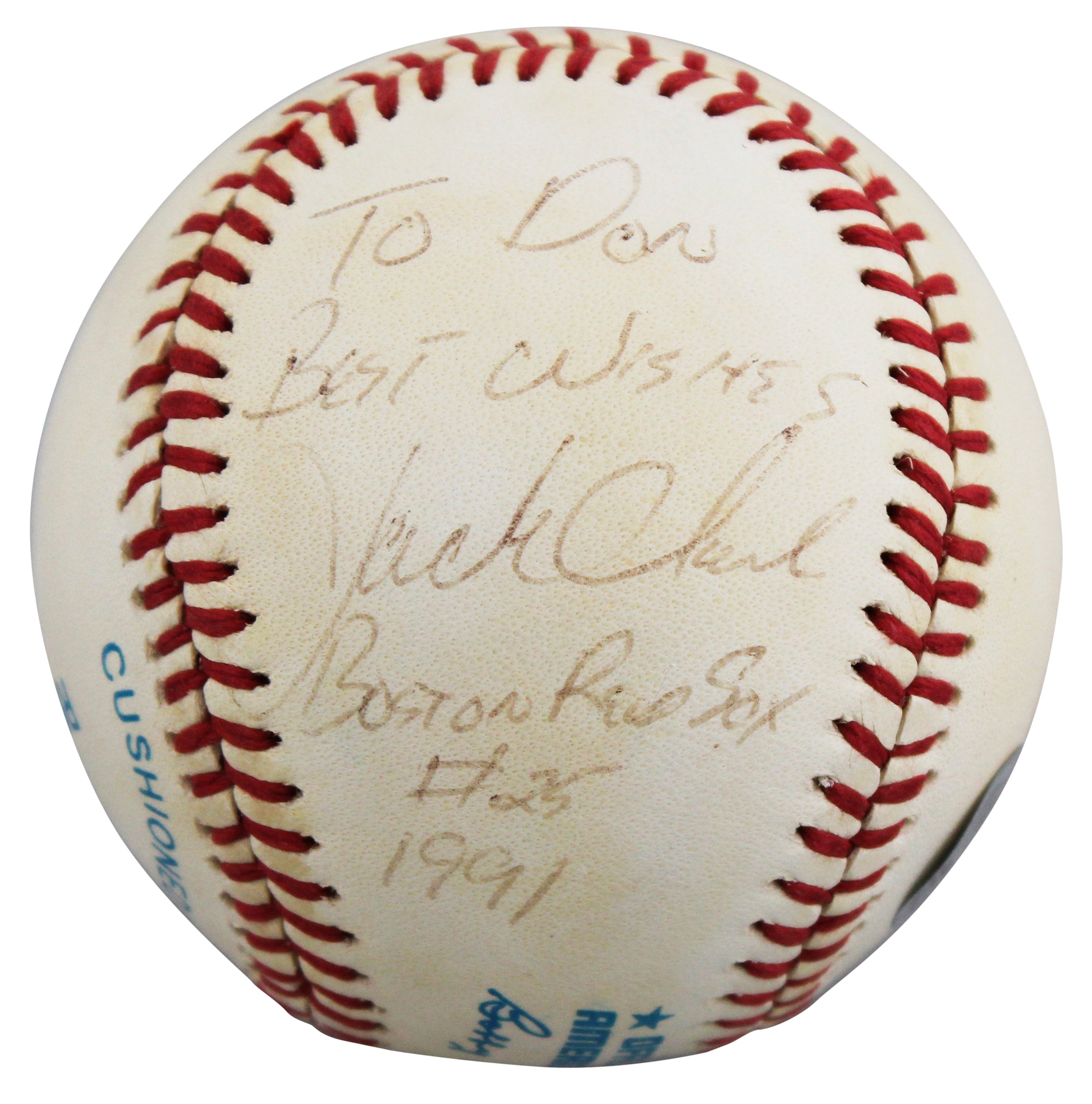 Giants Jack Clark "To Don, Best Wishes" Signed Brown OAL Baseball BAS #BW89070