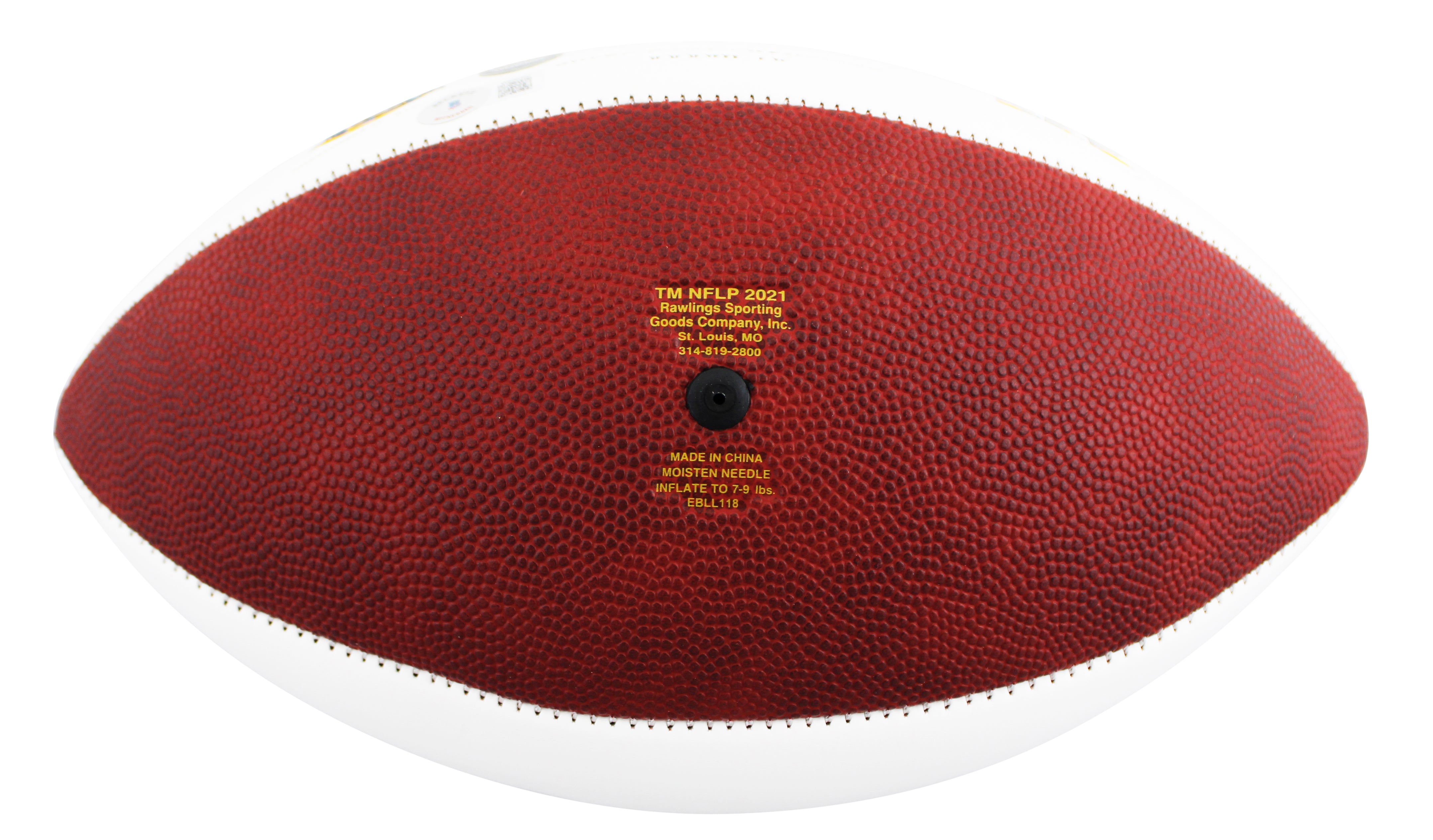 Bucs (4) Sapp, Barber, Alstott & Brooks Signed Wilson White Panel Football BAS W