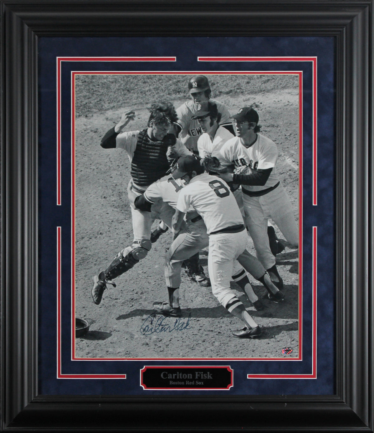 Red Sox Carlton Fisk Authentic Signed 16x20 Framed Photo BAS #AG010135