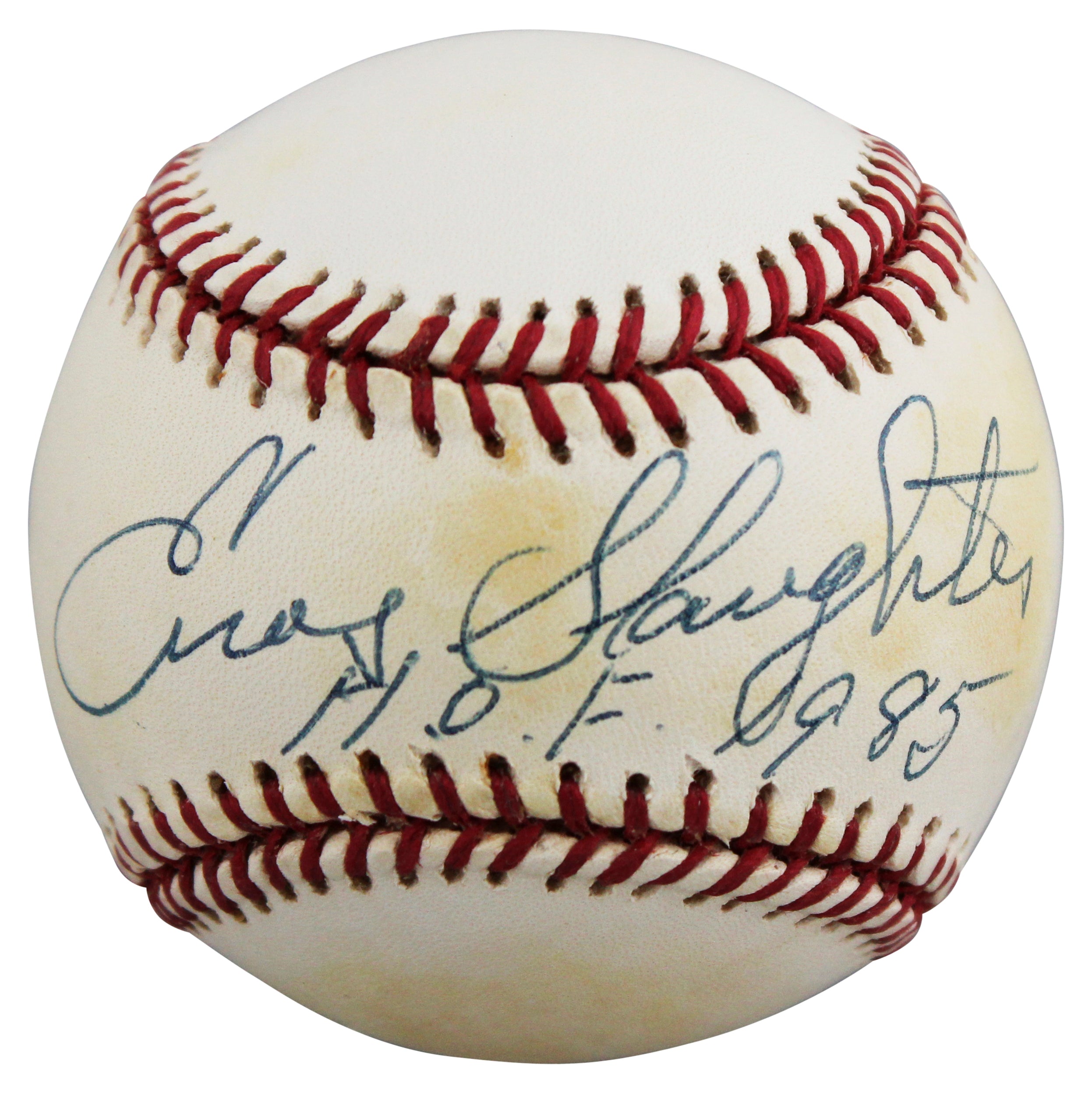 Cardinals Enos Slaughter "HOF 1985" Signed Coleman ONL Baseball BAS #BW89062