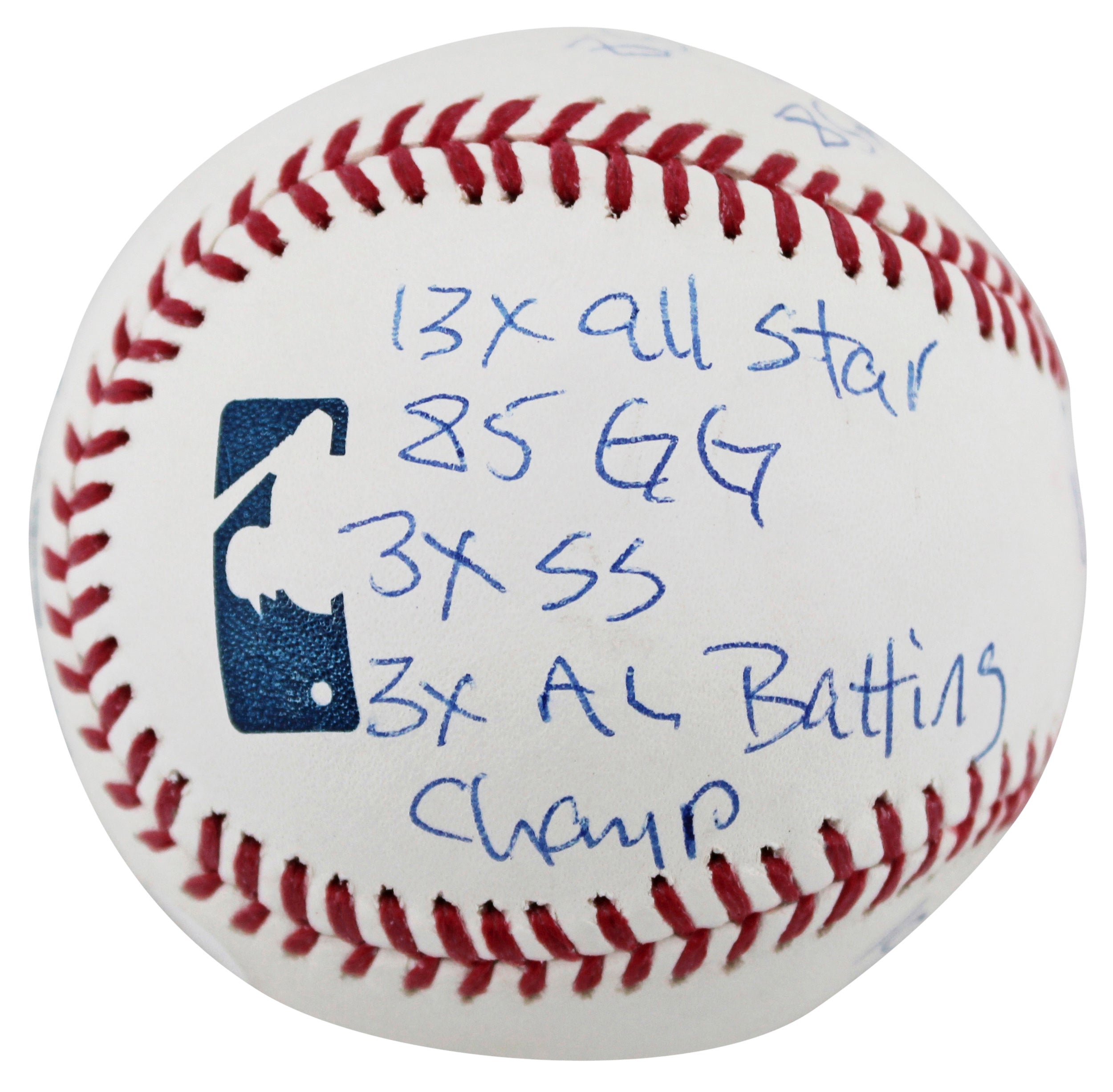 Royals George Howard Brett "11x Insc Career Stat" Signed Oml Baseball JSA Wit