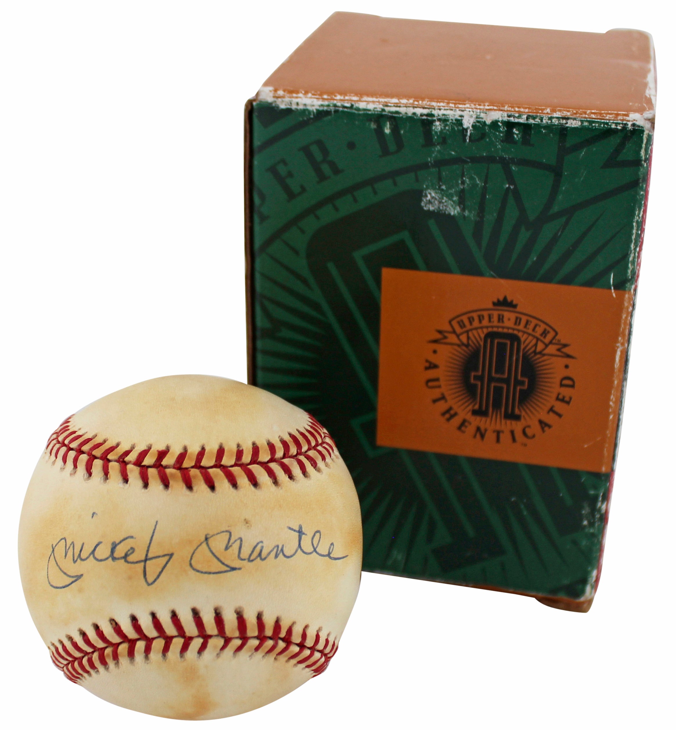 Yankees Mickey Mantle Authentic Signed Baseball w/ UDA Box UDA #AUA27629