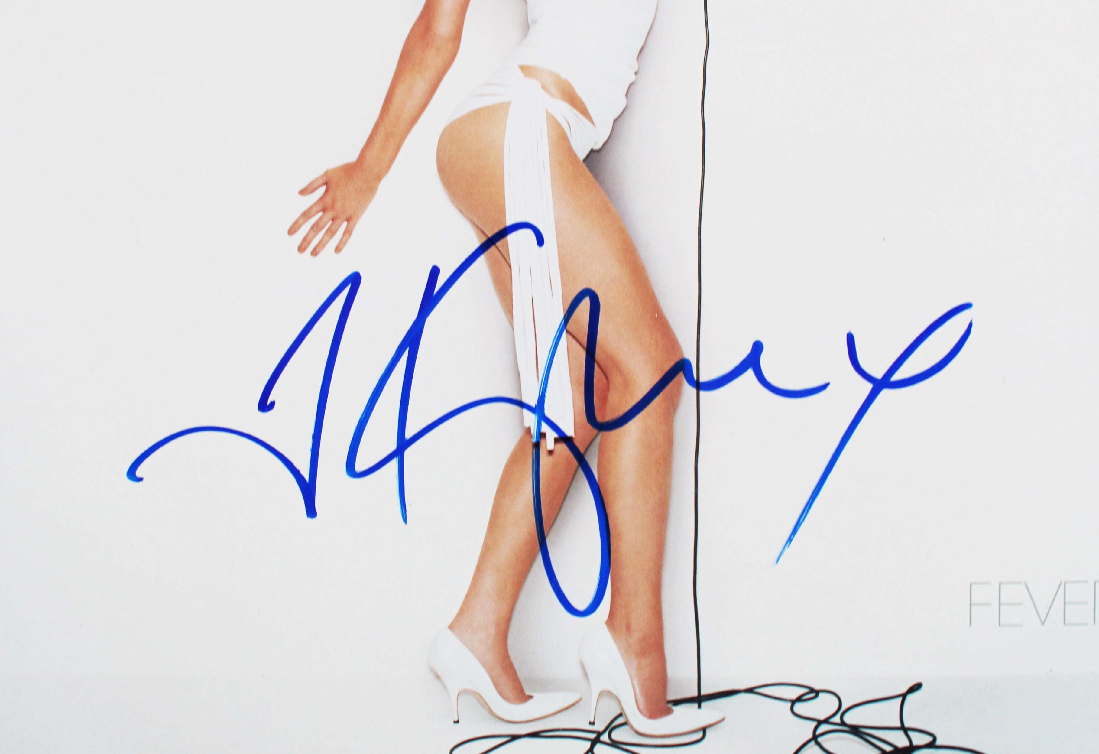 Kylie Minogue Authentic Signed Fever Album Cover Autographed BAS #BU21389