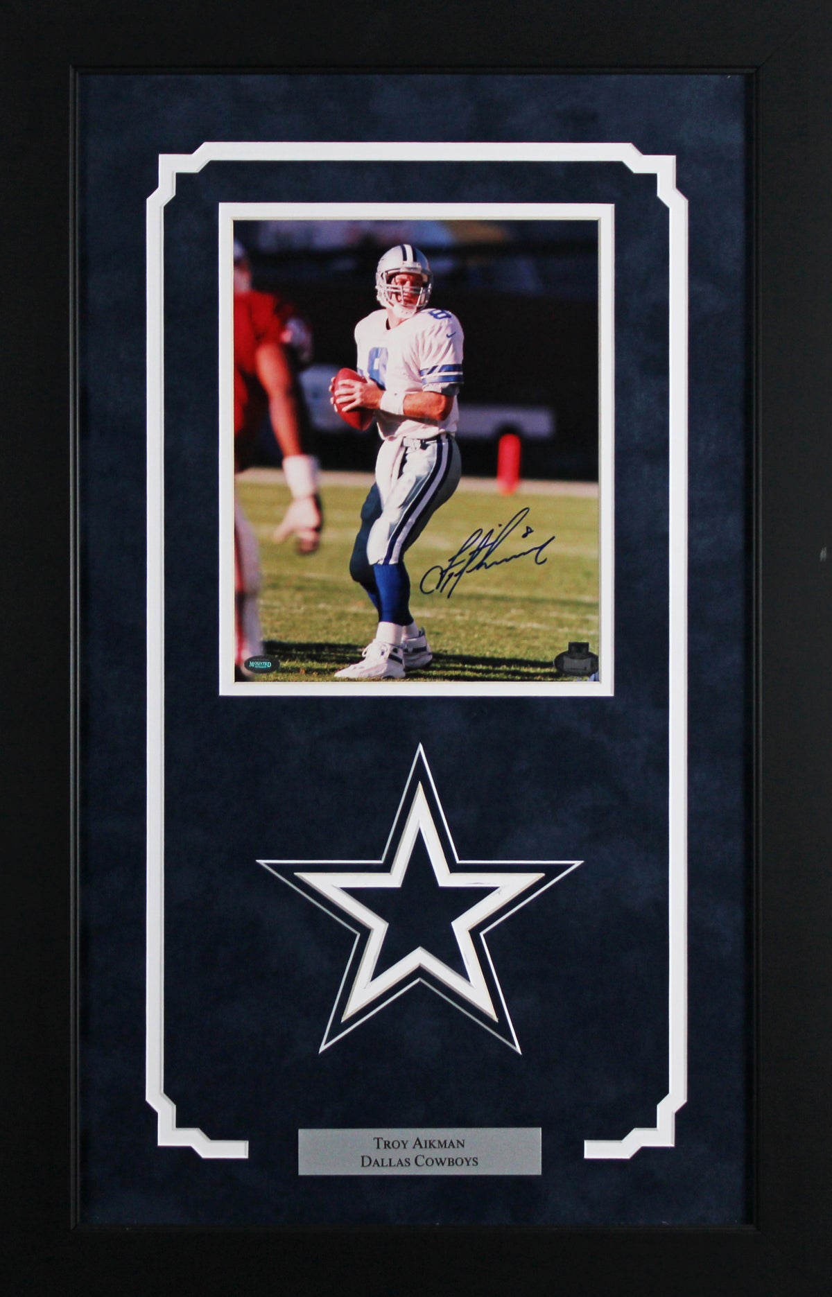 Cowboys Troy Aikman Authentic Signed 16x20 Framed Photo BAS #AG010126