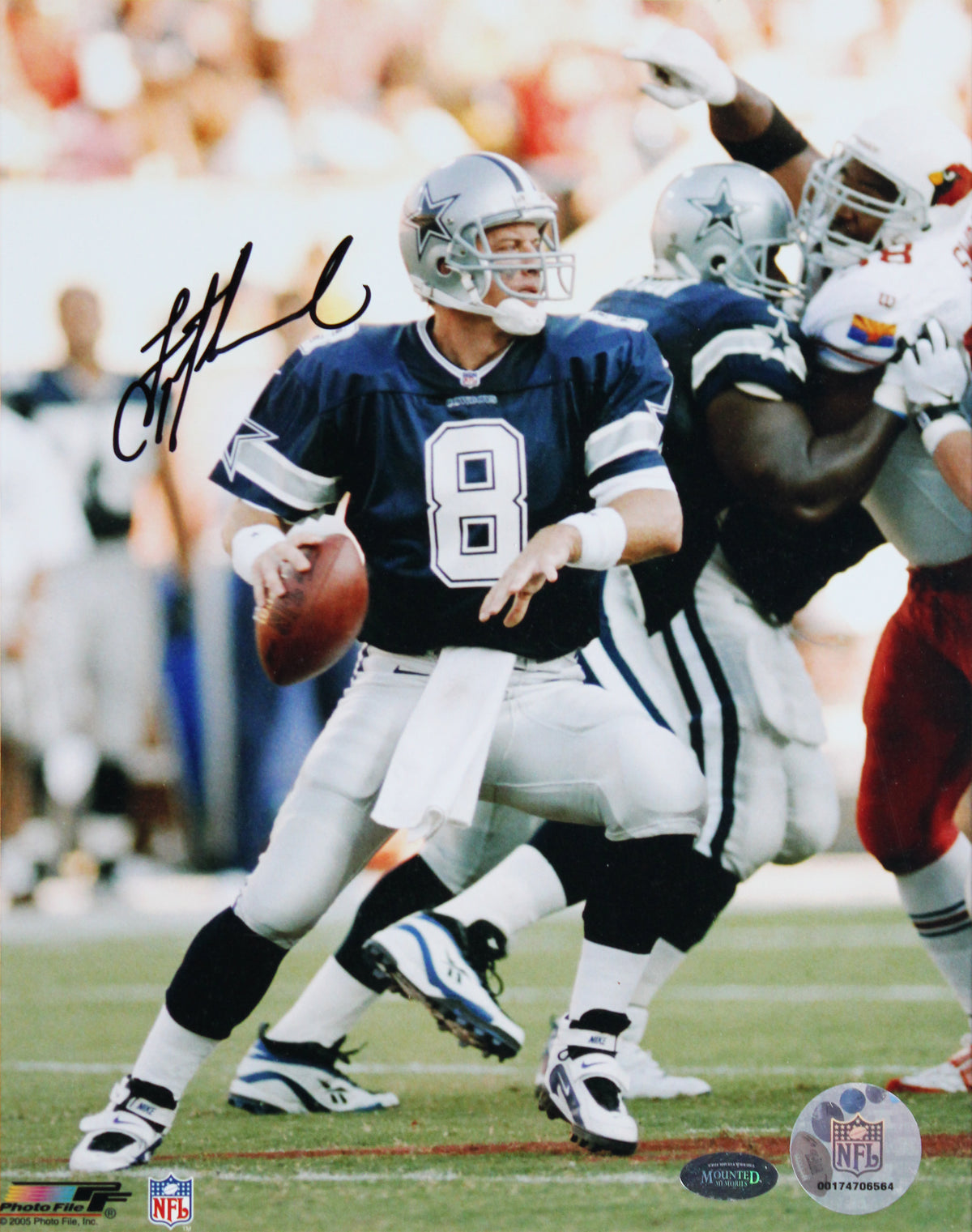 Cowboys Troy Aikman Authentic Signed 8x10 Framed Photo Autographed BAS #AG010156