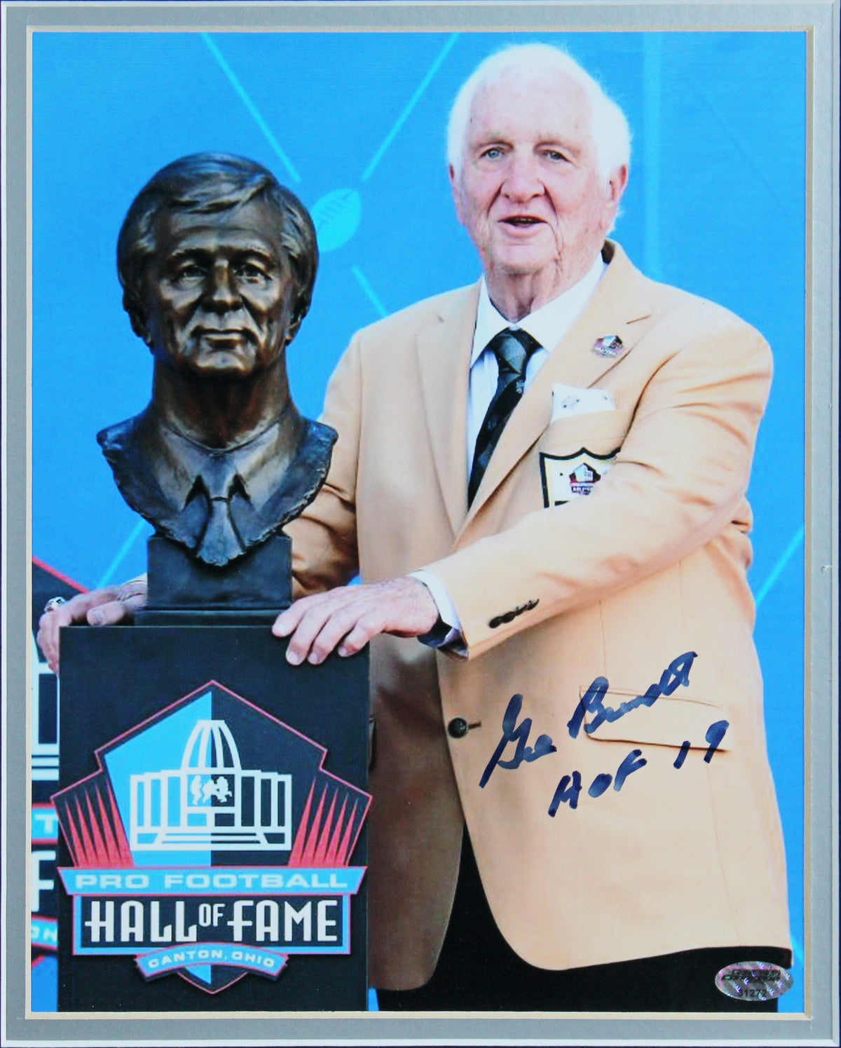 Cowboys Gil Brandt "HOF 19" Authentic Signed 8x10 Framed Photo BAS #AG010144