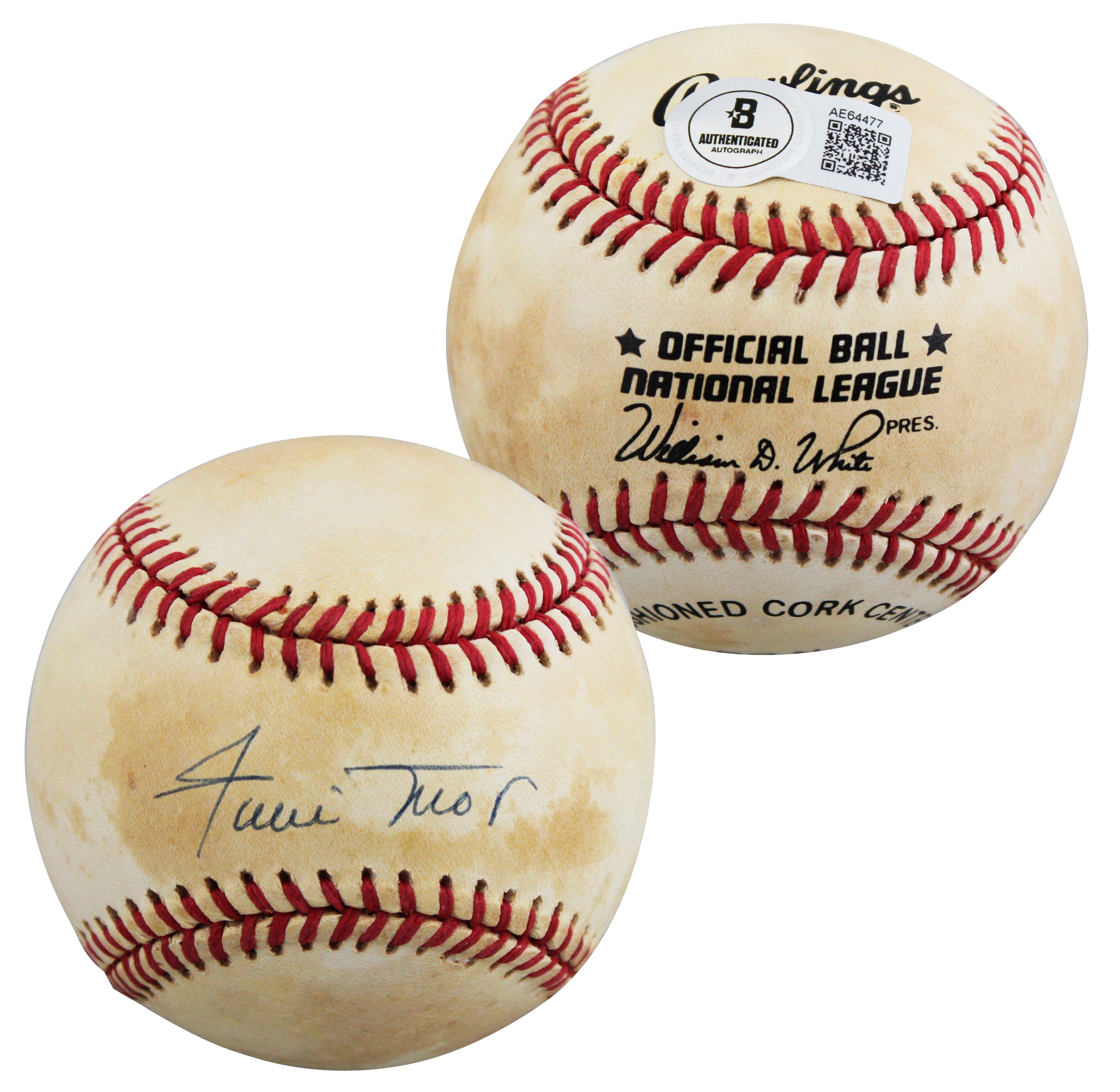 Giants Willie Mays Authentic Signed William White ONL Baseball BAS #AE64477