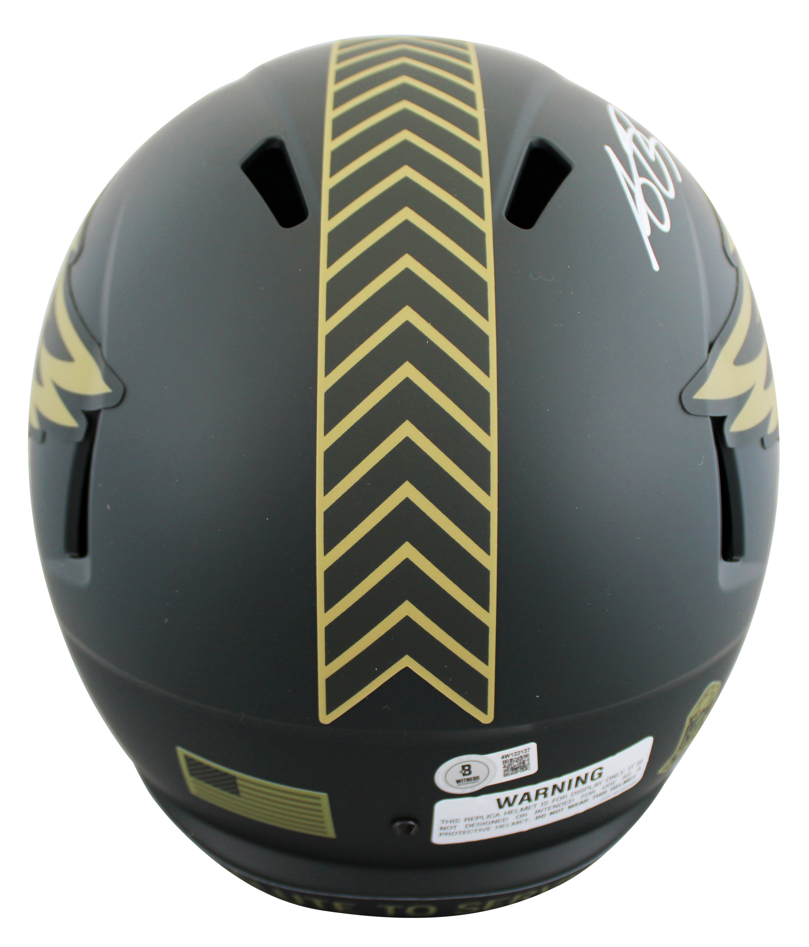 Eagles A.J. Brown Signed STS IV Full Size Speed Rep Helmet W/ Case BAS Witnessed