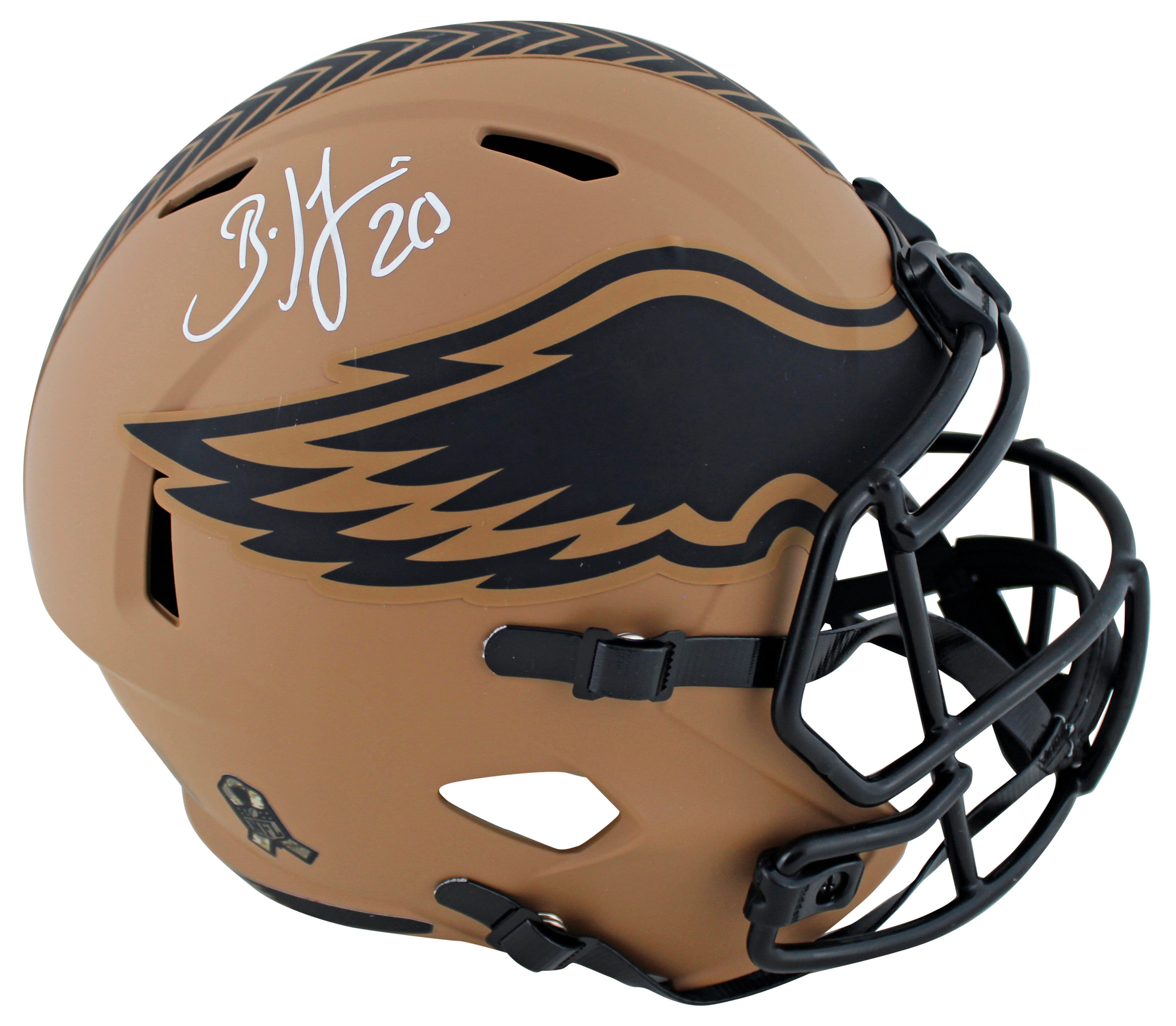 Eagles Brian Dawkins Signed STS II Full Size Speed Rep Helmet BAS Witnessed