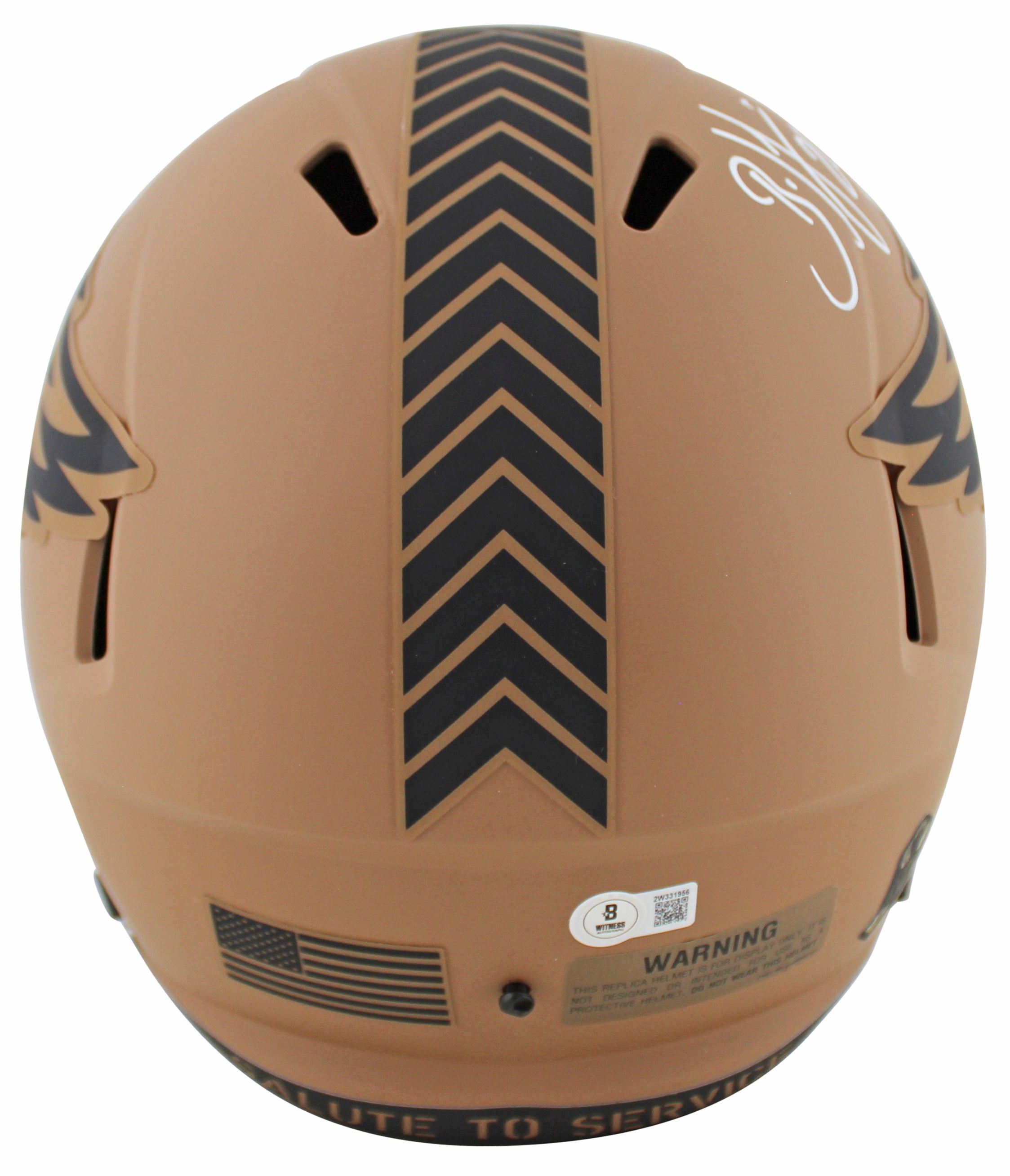 Eagles Brian Dawkins Signed STS II Full Size Speed Rep Helmet W/ Case BAS Wit