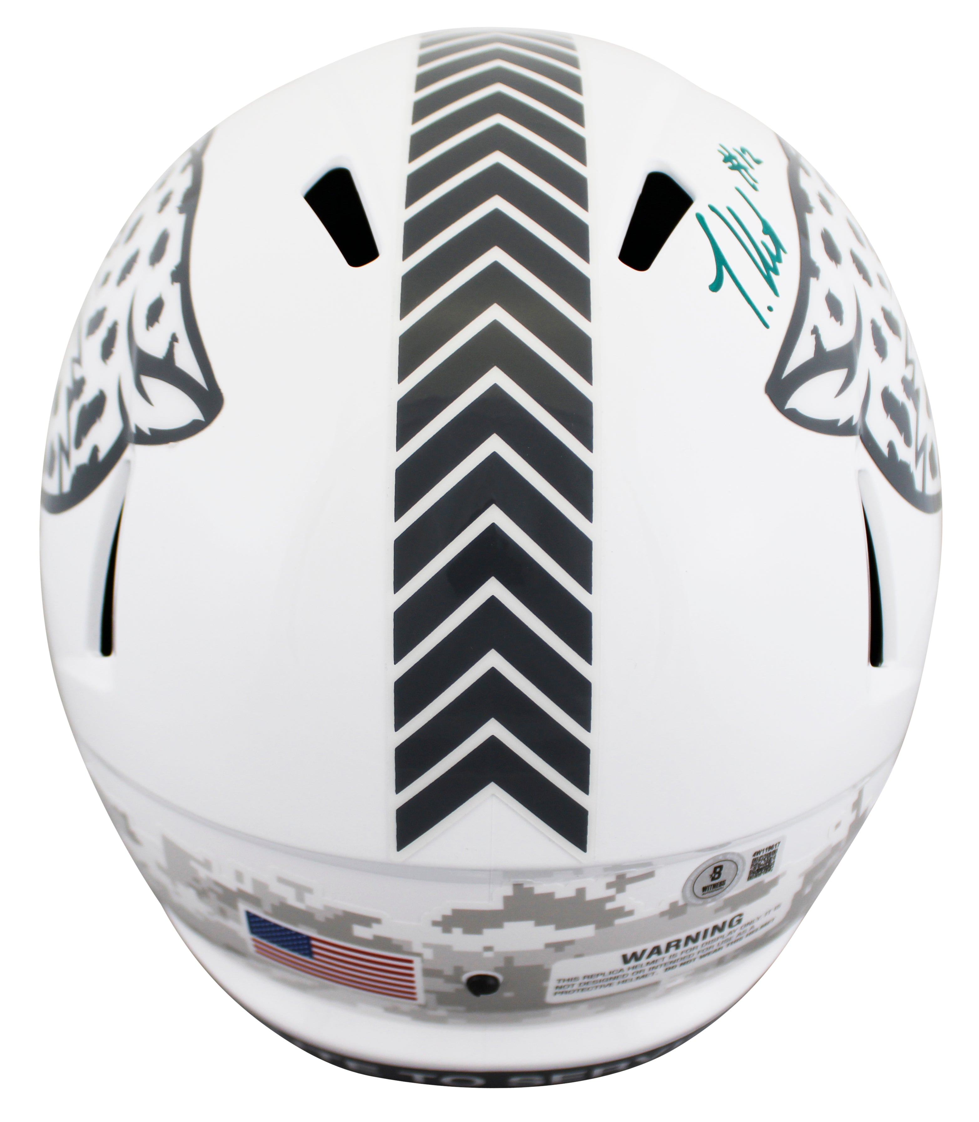 Jaguars Travis Hunter Signed STS III Full Size Speed Rep Helmet W/ Case BAS Wit