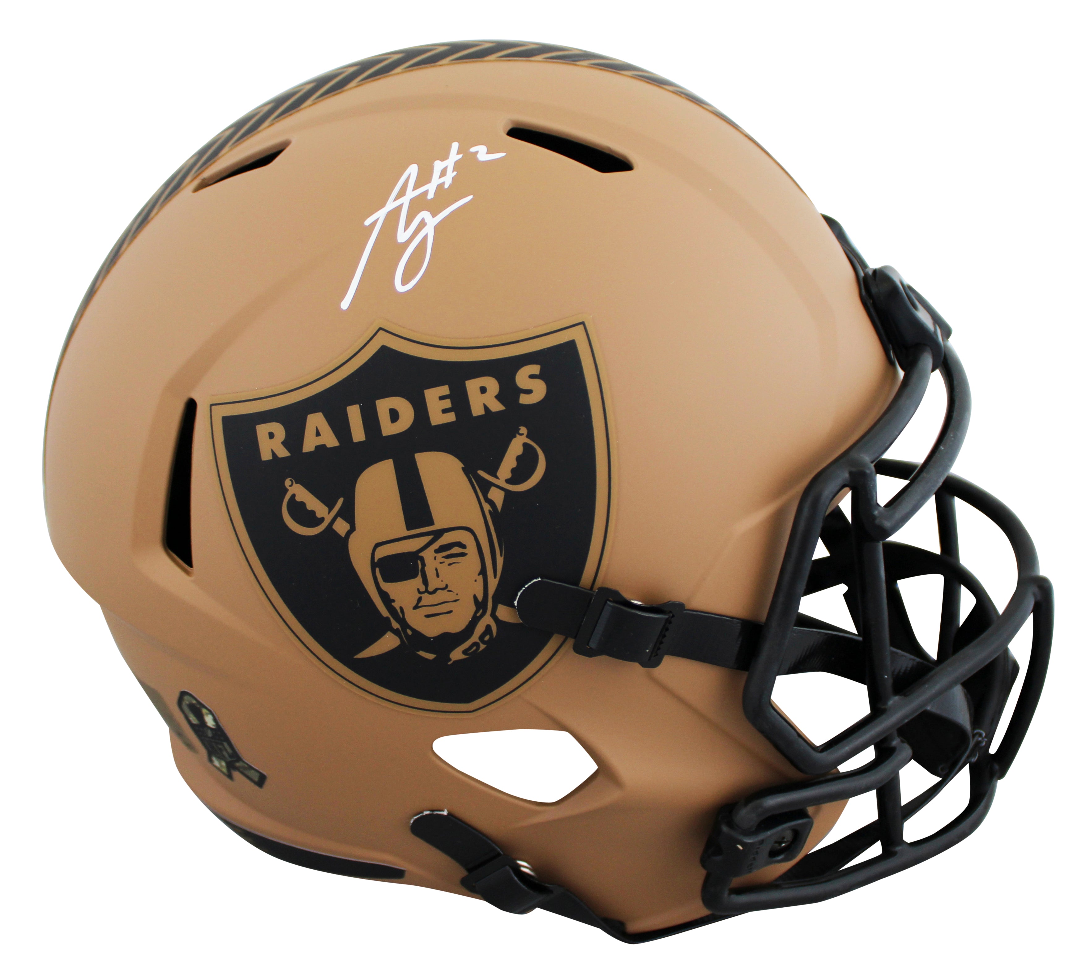 Raiders Ashton Jeanty Signed STS II Full Size Speed Rep Helmet BAS Witnessed