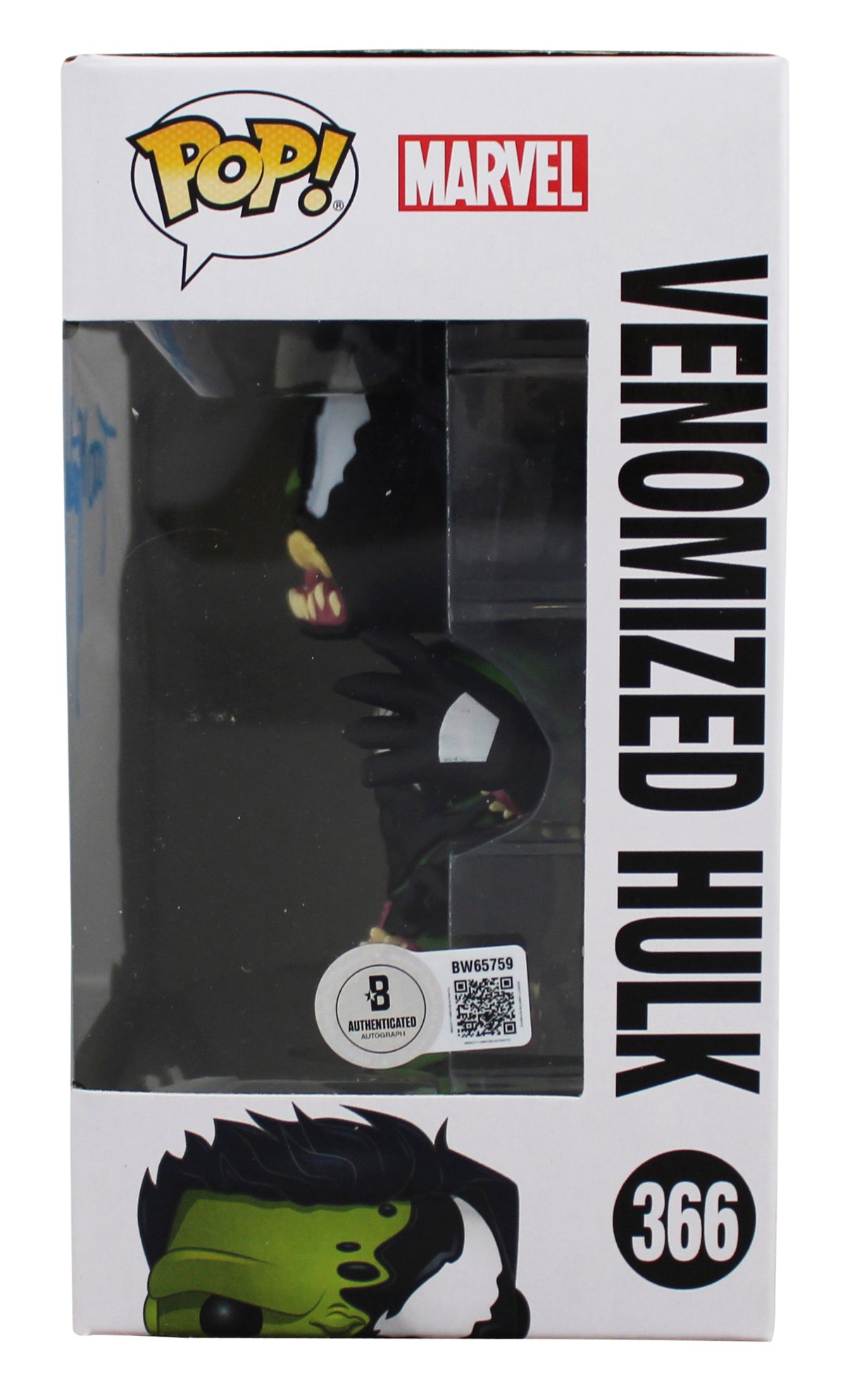 Todd McFarlane Venom Signed Venomized Hulk #366 Funko Pop Figure BAS #BW65759