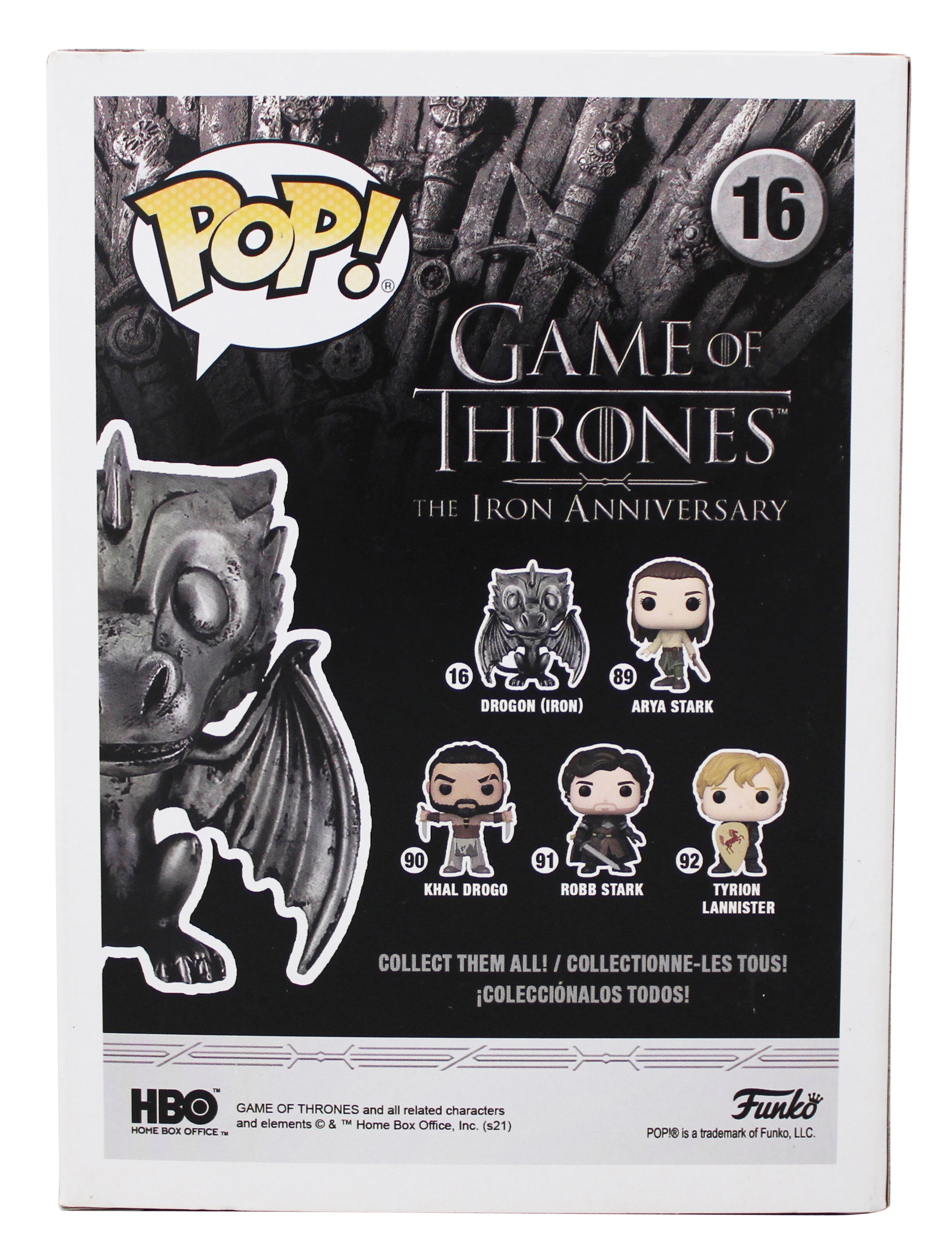 David Benioff & D.B. Weiss GOT Signed Drogon #16 Funko Pop Vinyl Figure PSA/DNA