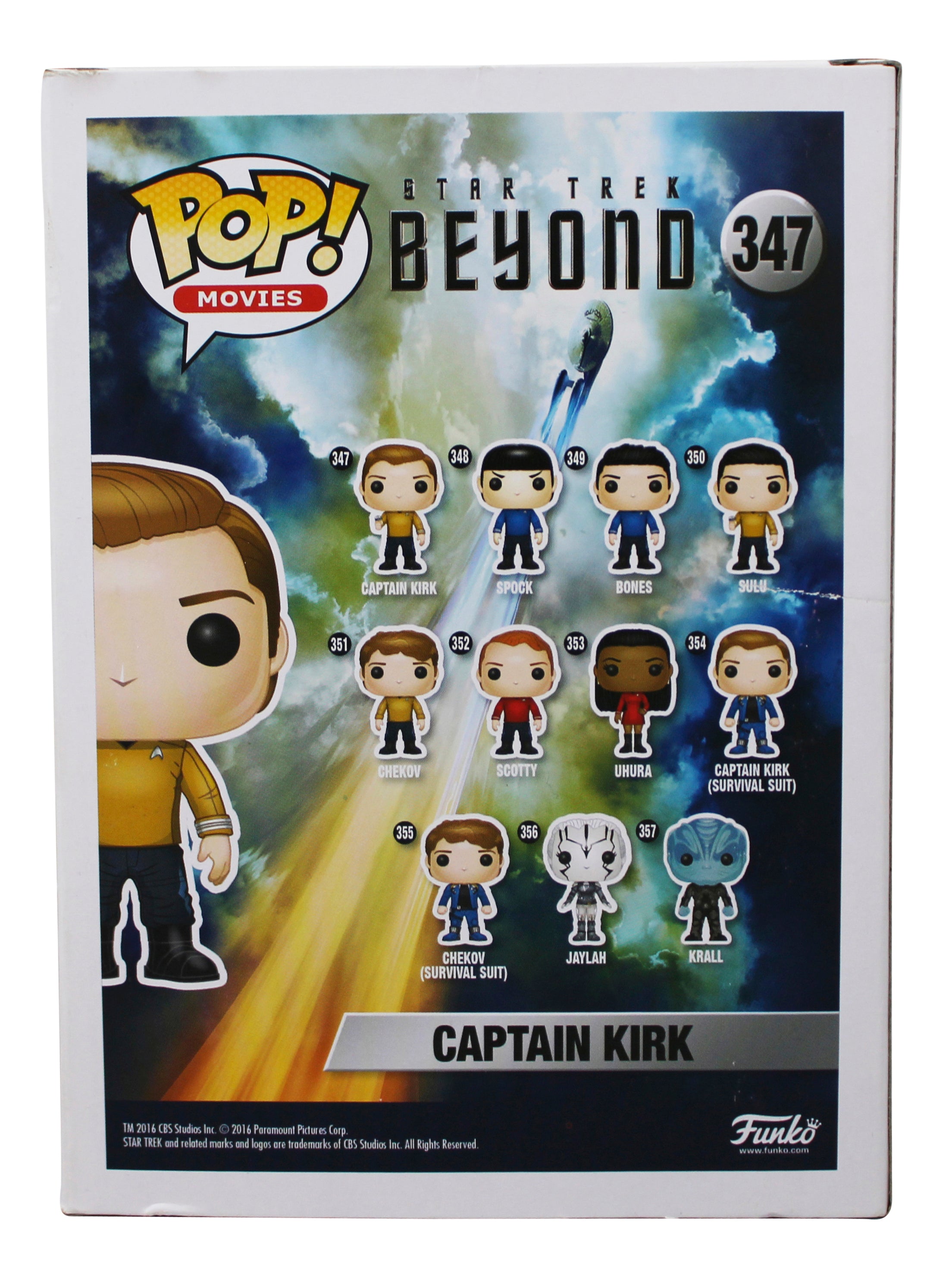 Chris Pine Signed Captain Kirk #347 Funko Pop Vinyl Figure PSA/DNA #AP84511