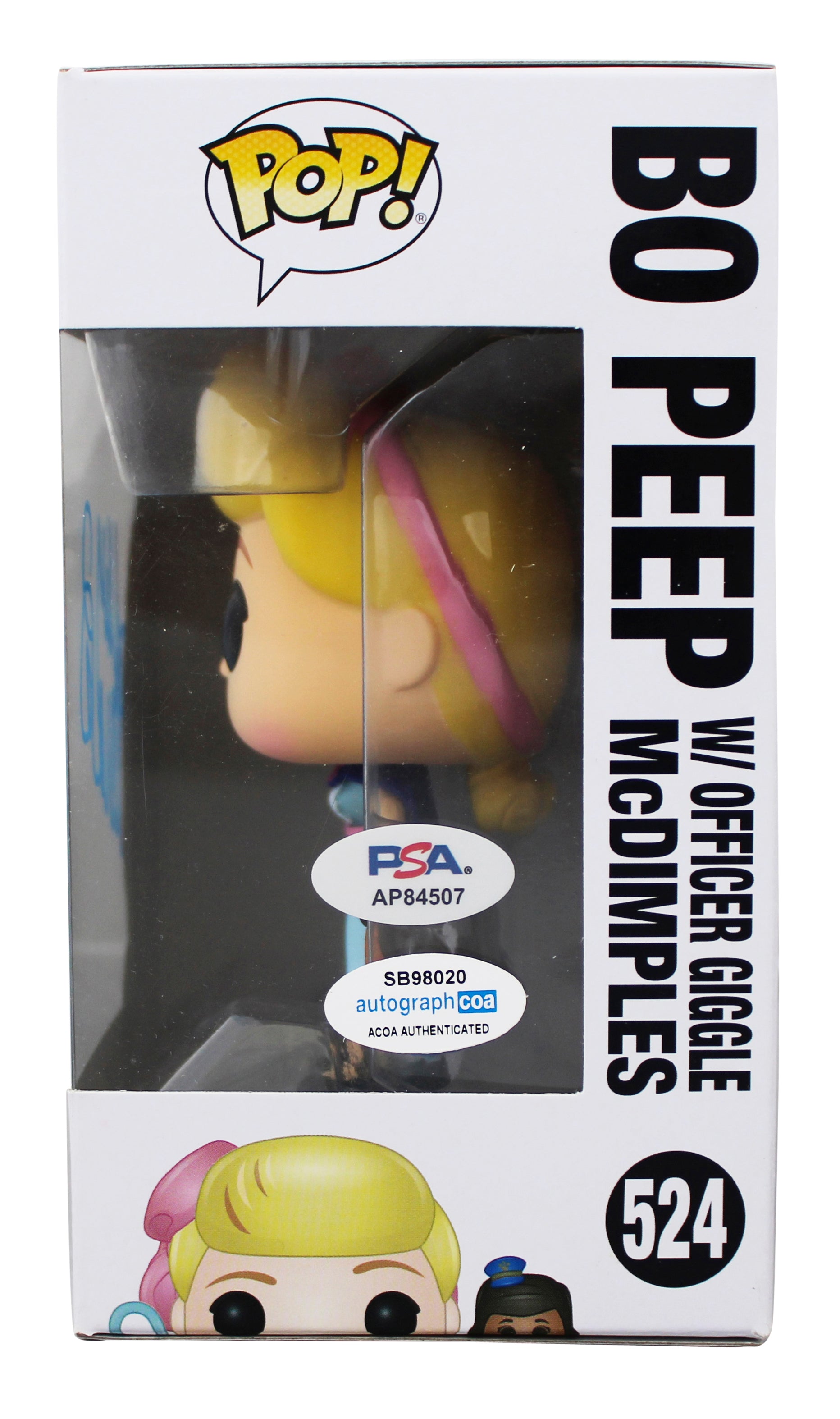Ally Maki Toy Story 4 Signed Bo Peep #524 Funko Pop Vinyl Figure PSA #AP84507