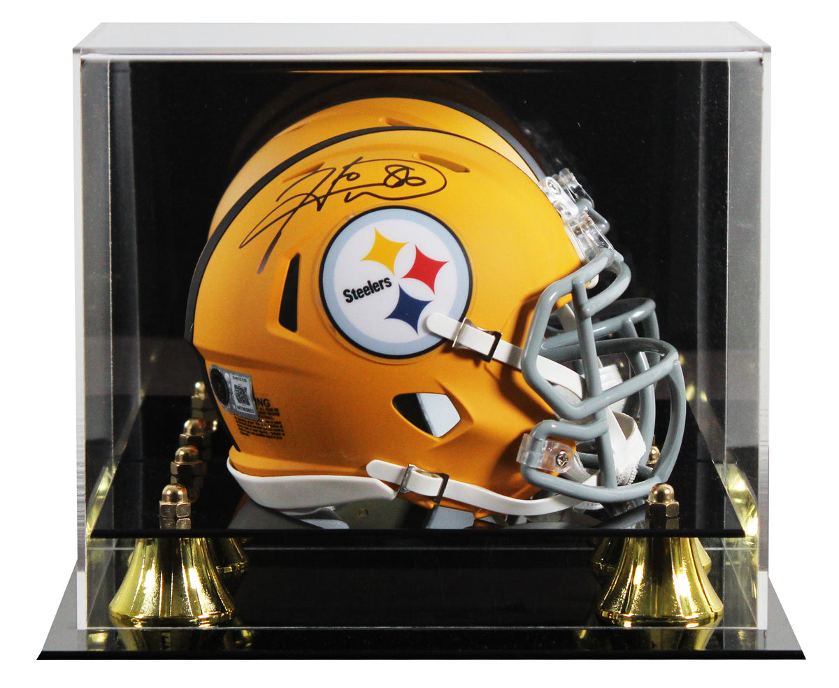 Steelers Hines Ward Signed 2025 On-Field Alt Speed Mini Helmet w/ Case BAS Wit
