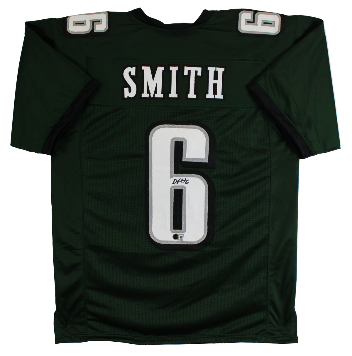 DeVonta Smith Authentic Signed Green Pro Style Jersey BAS Witnessed 2
