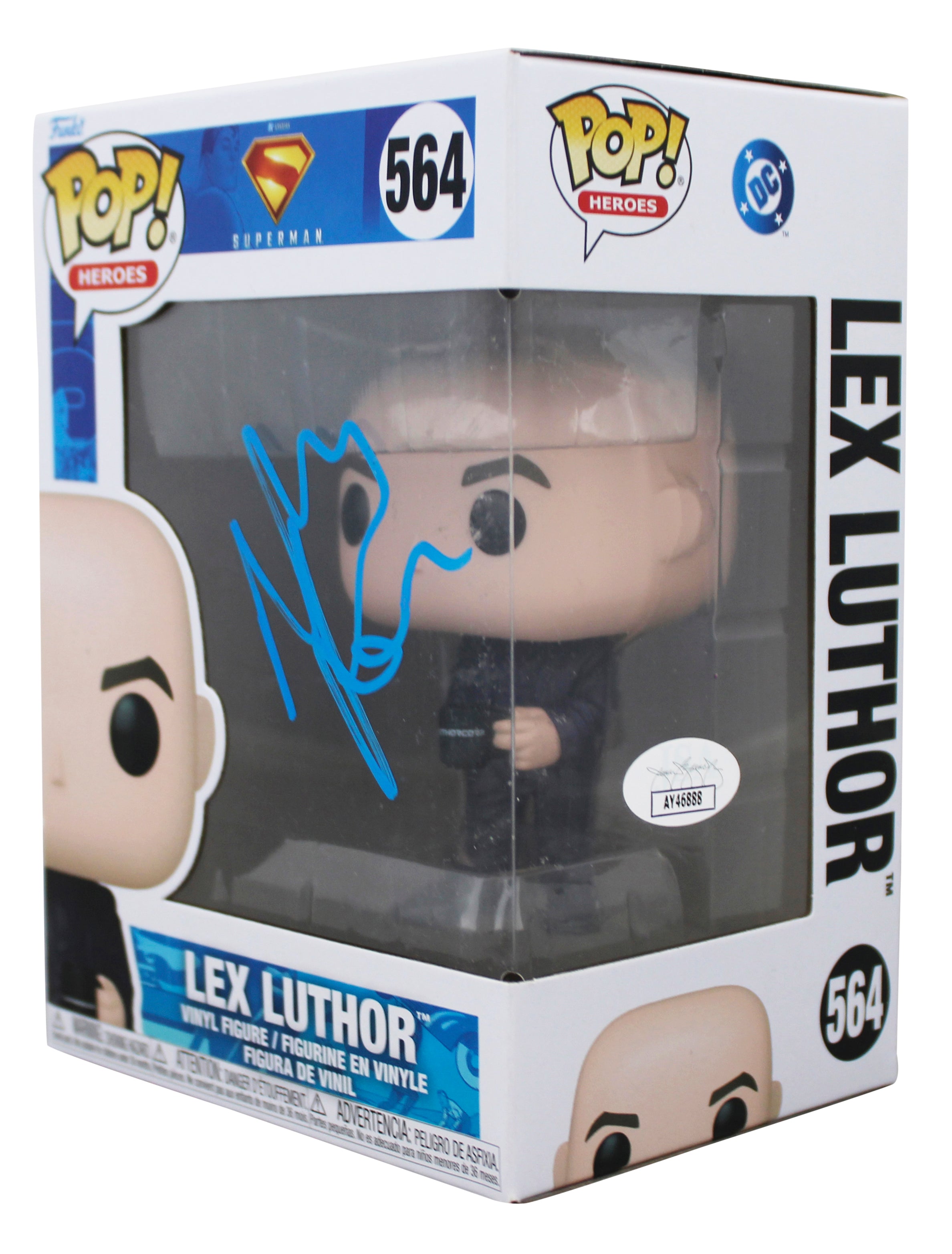 Nicholas Hoult Superman Signed Lex Luthor #564 Funko Pop Vinyl Figure JSA