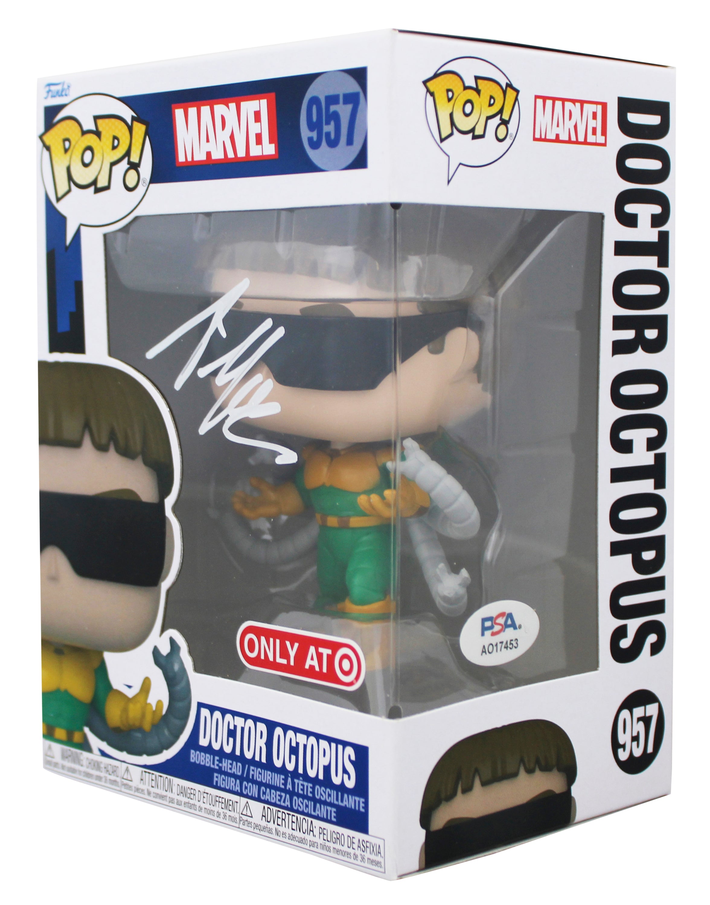 Alfred Molina Signed Doctor Octopus #957 Funko Pop Vinyl Figure PSA/DNA #AO17453