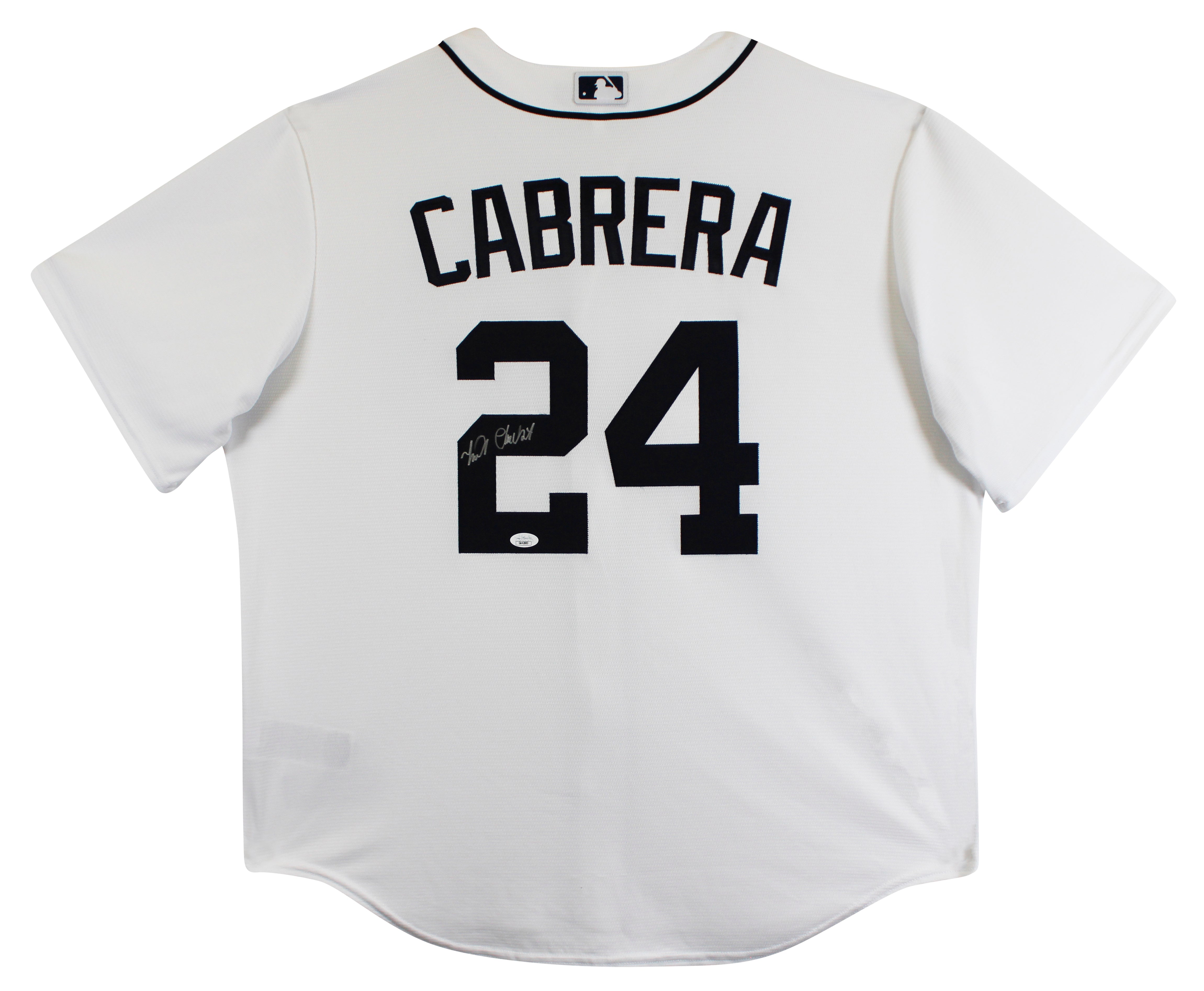 Tigers Miguel Cabrera Authentic Signed White Nike Jersey Autographed JSA