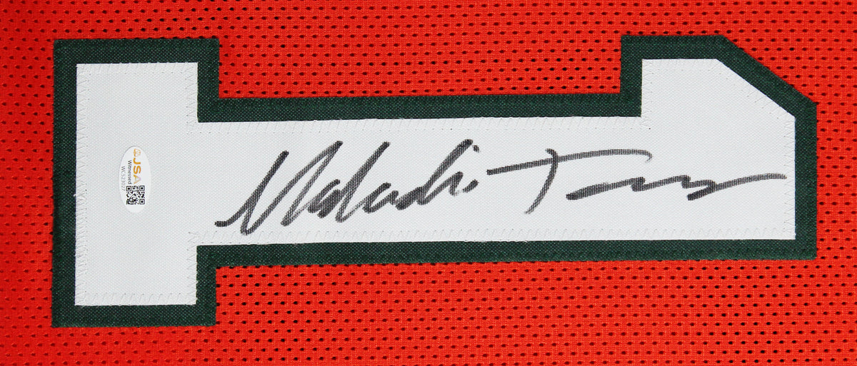 Miami Malachi Toney Authentic Signed Orange Pro Style Framed Jersey JSA Witness