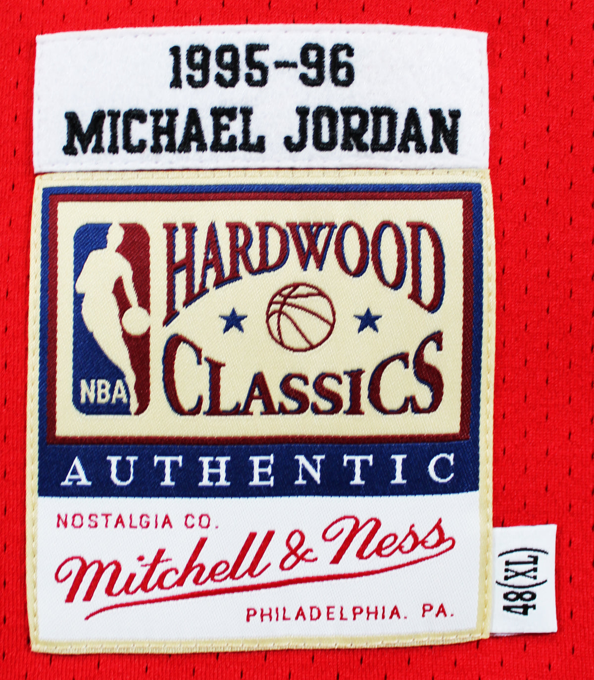 Michael Jordan Signed Red 1995-96 M&N HWC Authentic Framed Jersey BAS #AC33265