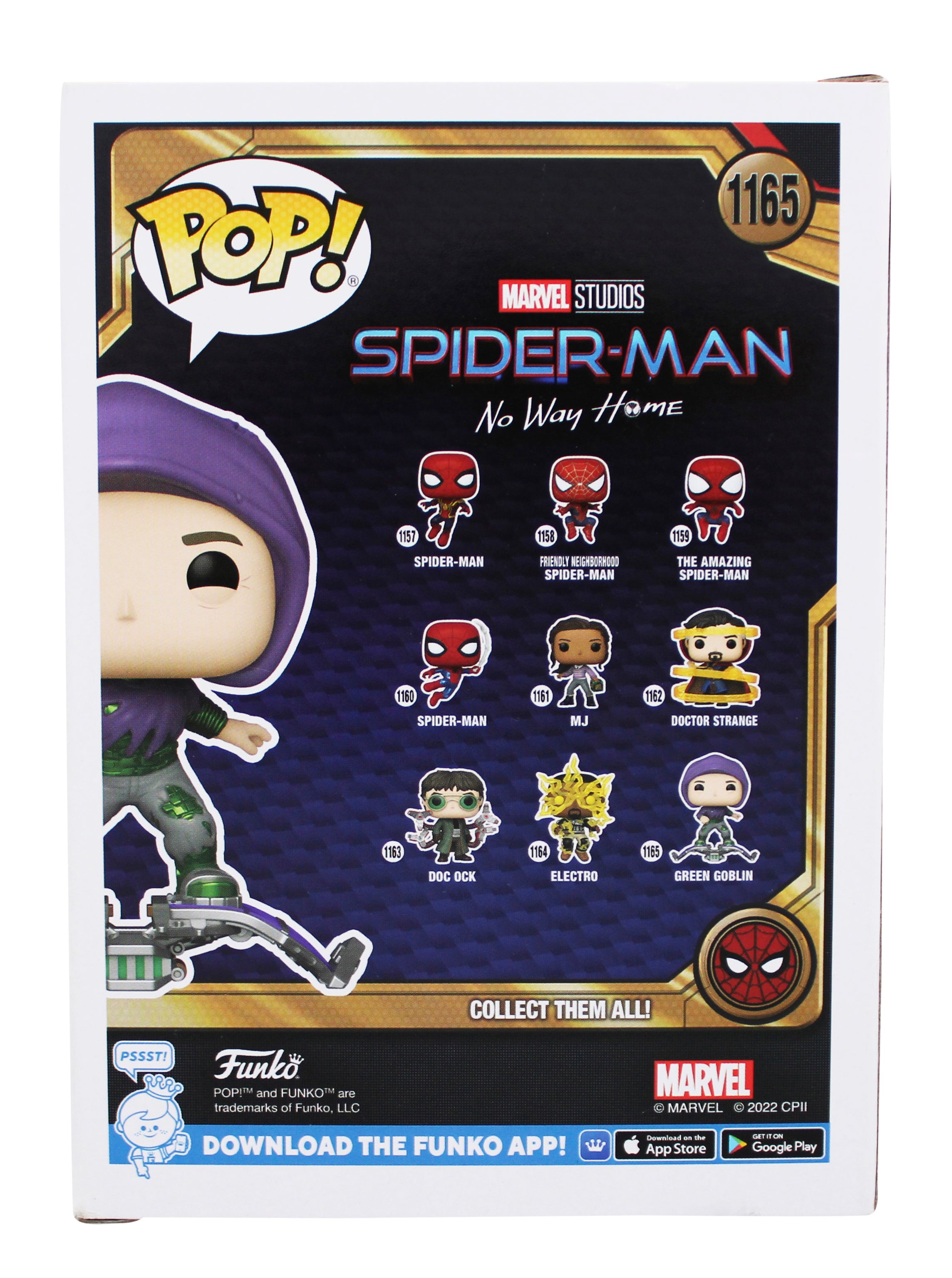 Willem Dafoe Signed Green Goblin #1165 Funko Pop Vinyl Figure PSA/DNA #AP84502